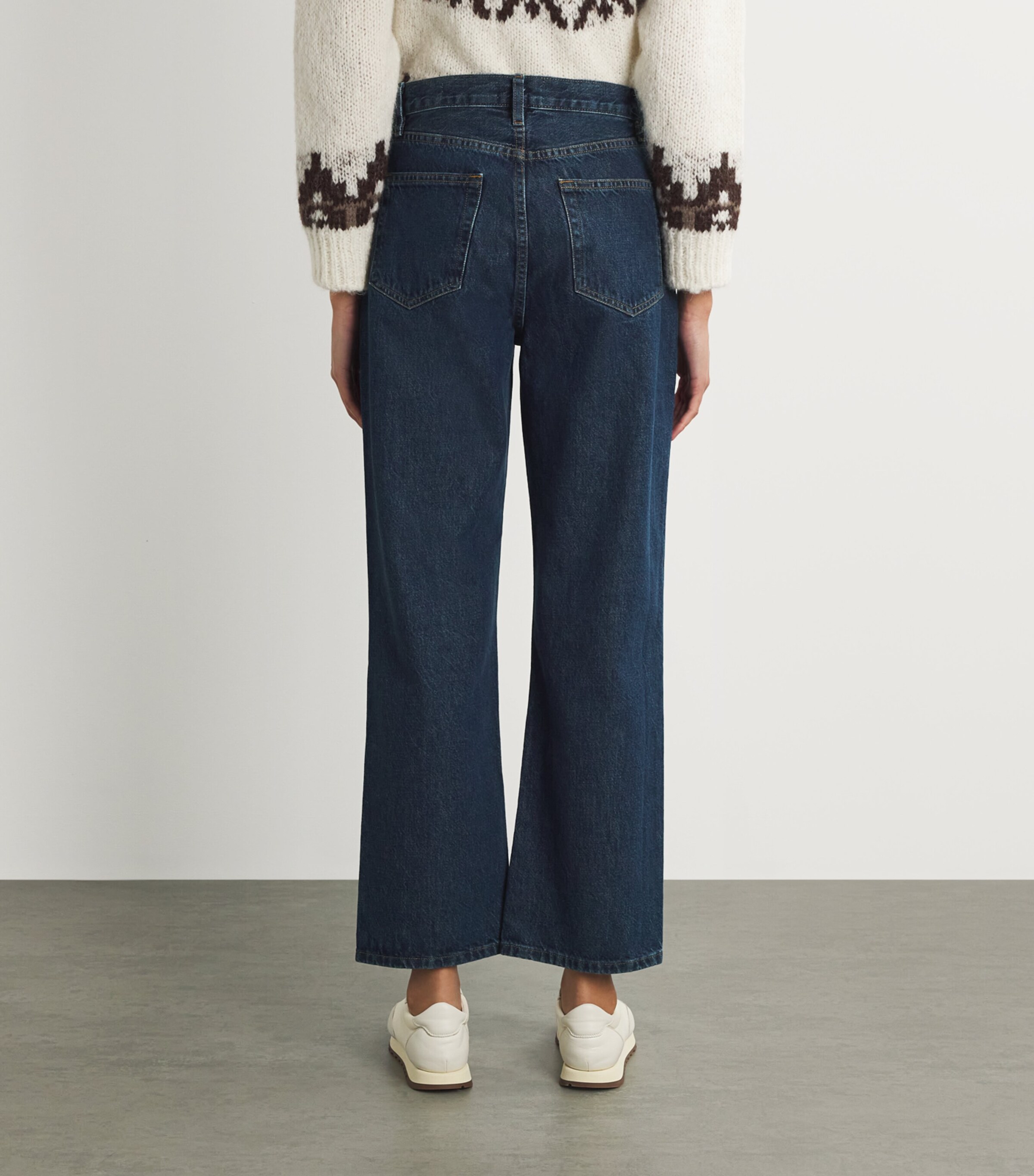 FRAME Womens Le Jane Cropped Wide-Leg Jeans Kirk Image 4