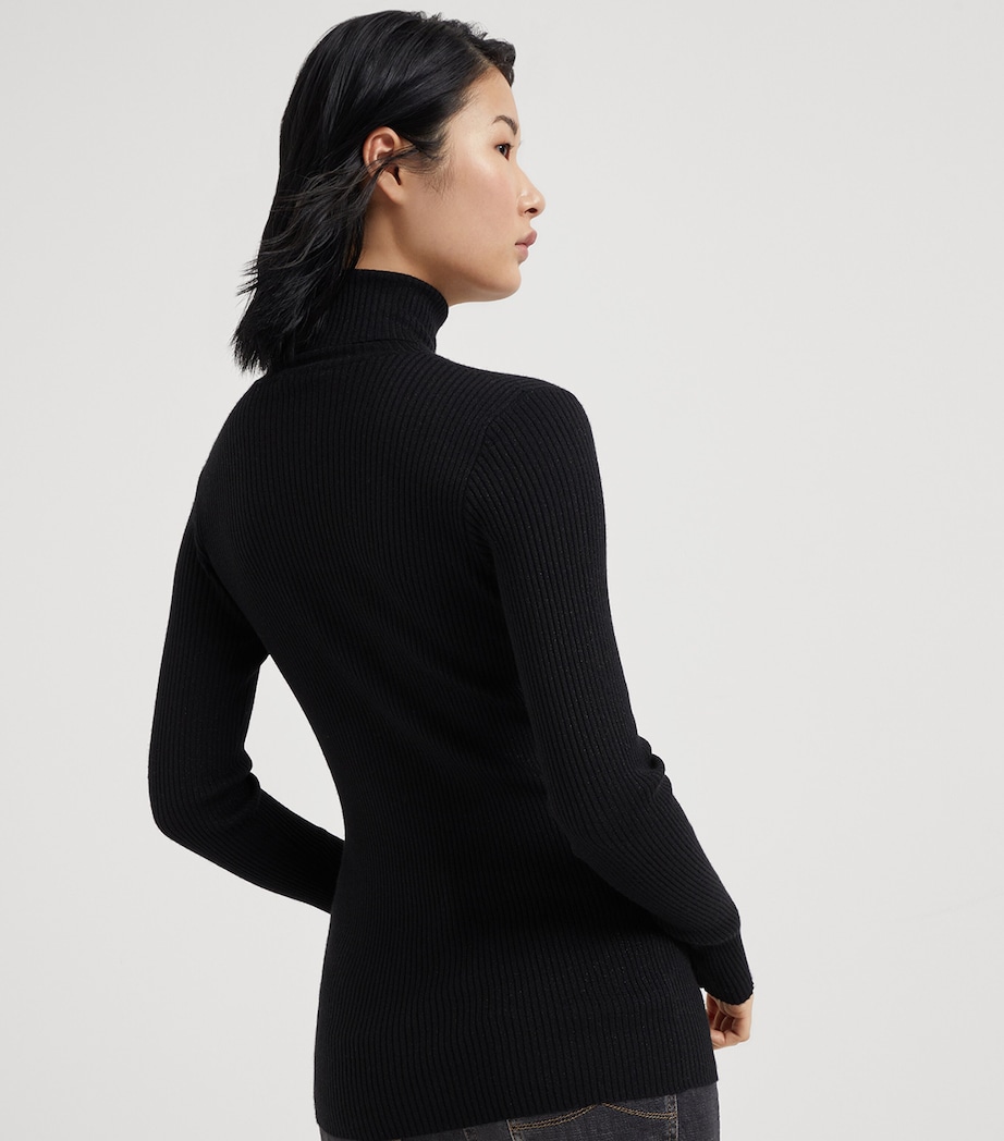 Cashmere-Silk-Blend Rollneck Sweater C101 Image 3