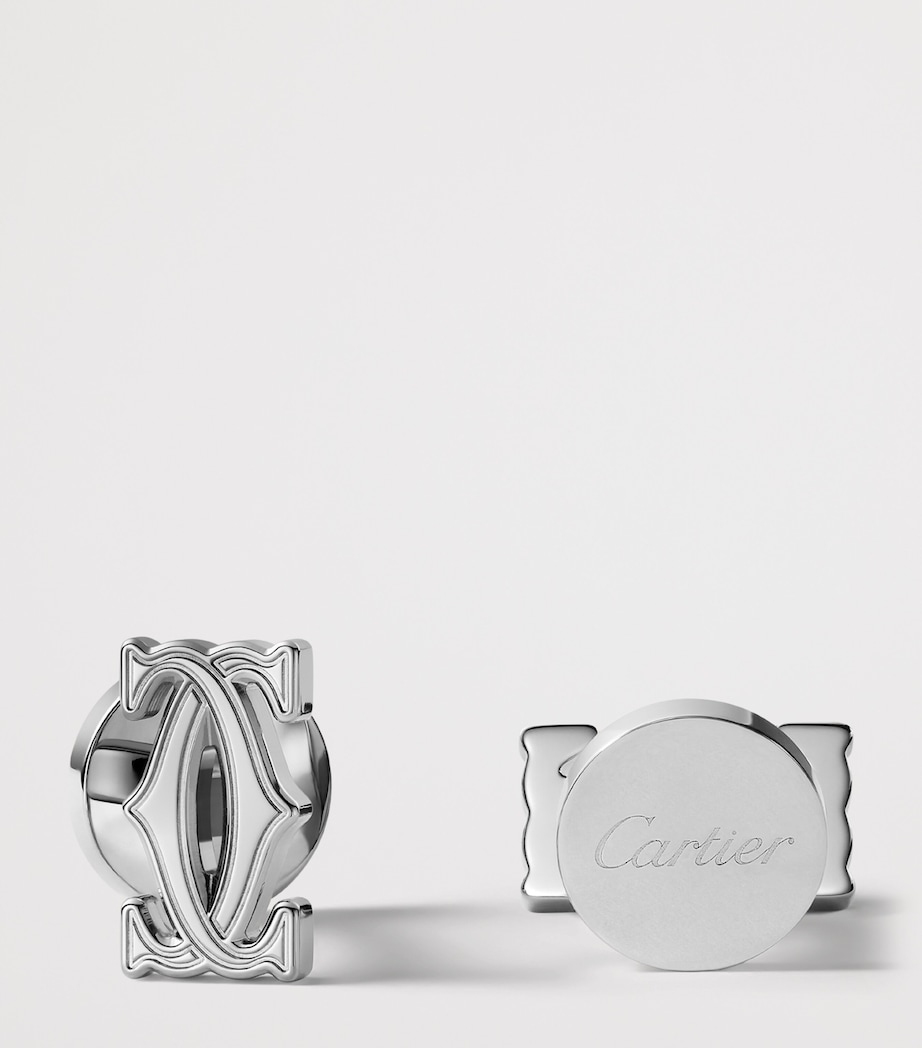 Cartier Sterling Silver Double C de Cartier Cufflinks Silver Image 3