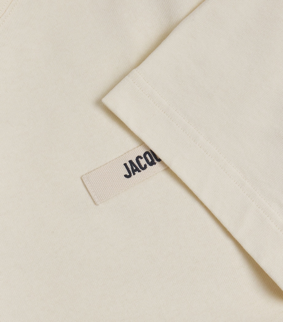 Cotton Grosgrain Logo T-Shirt 150-BEIGE Image 5