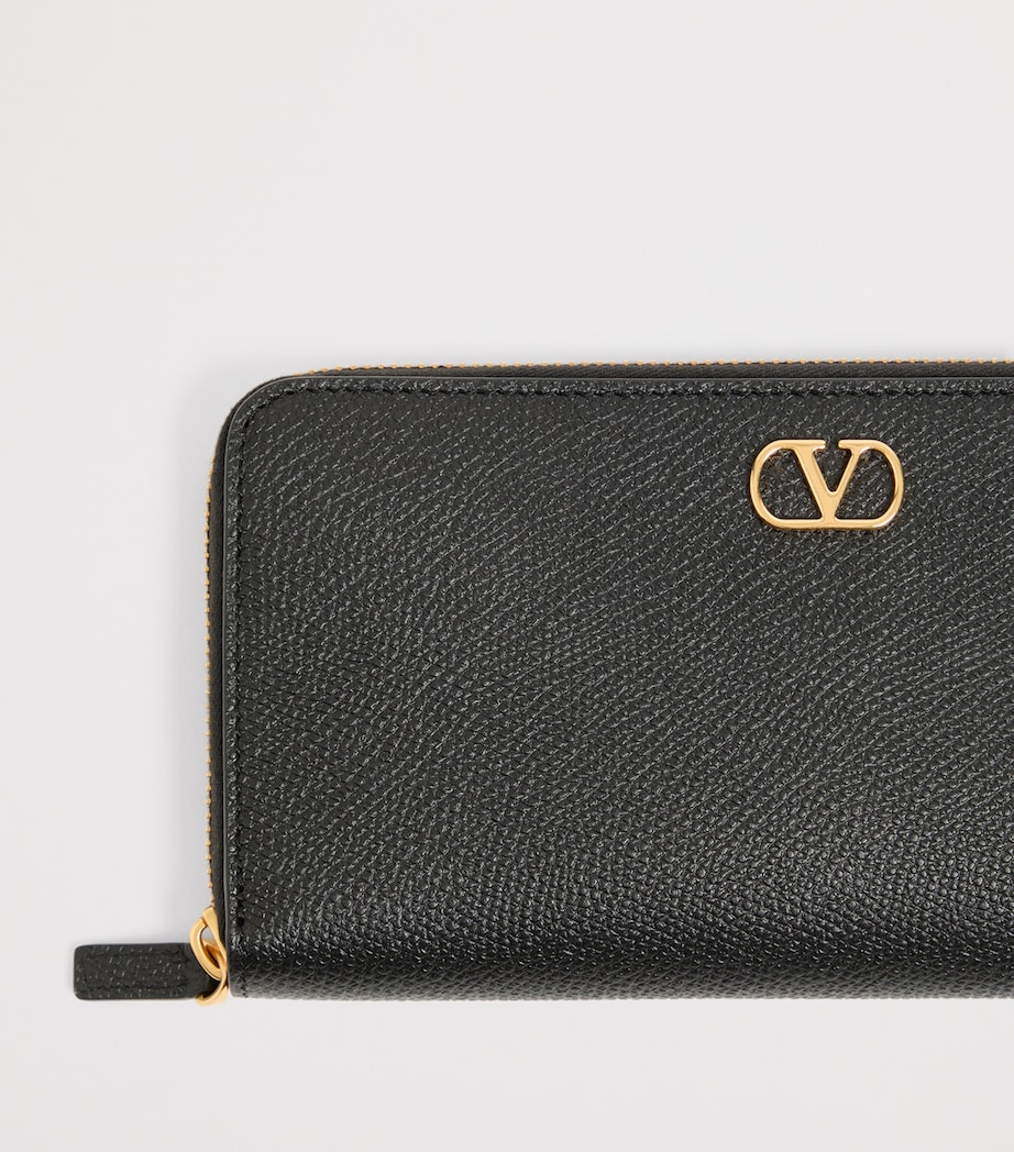 Valentino Garavani Leather VLogo Signature Zip-Around Wallet Image 5