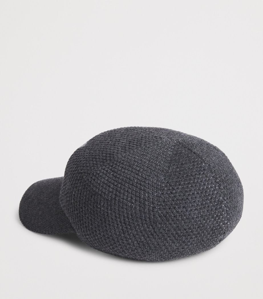 Wool-Blend Knitted Baseball Cap LIGHT GREY Image 3