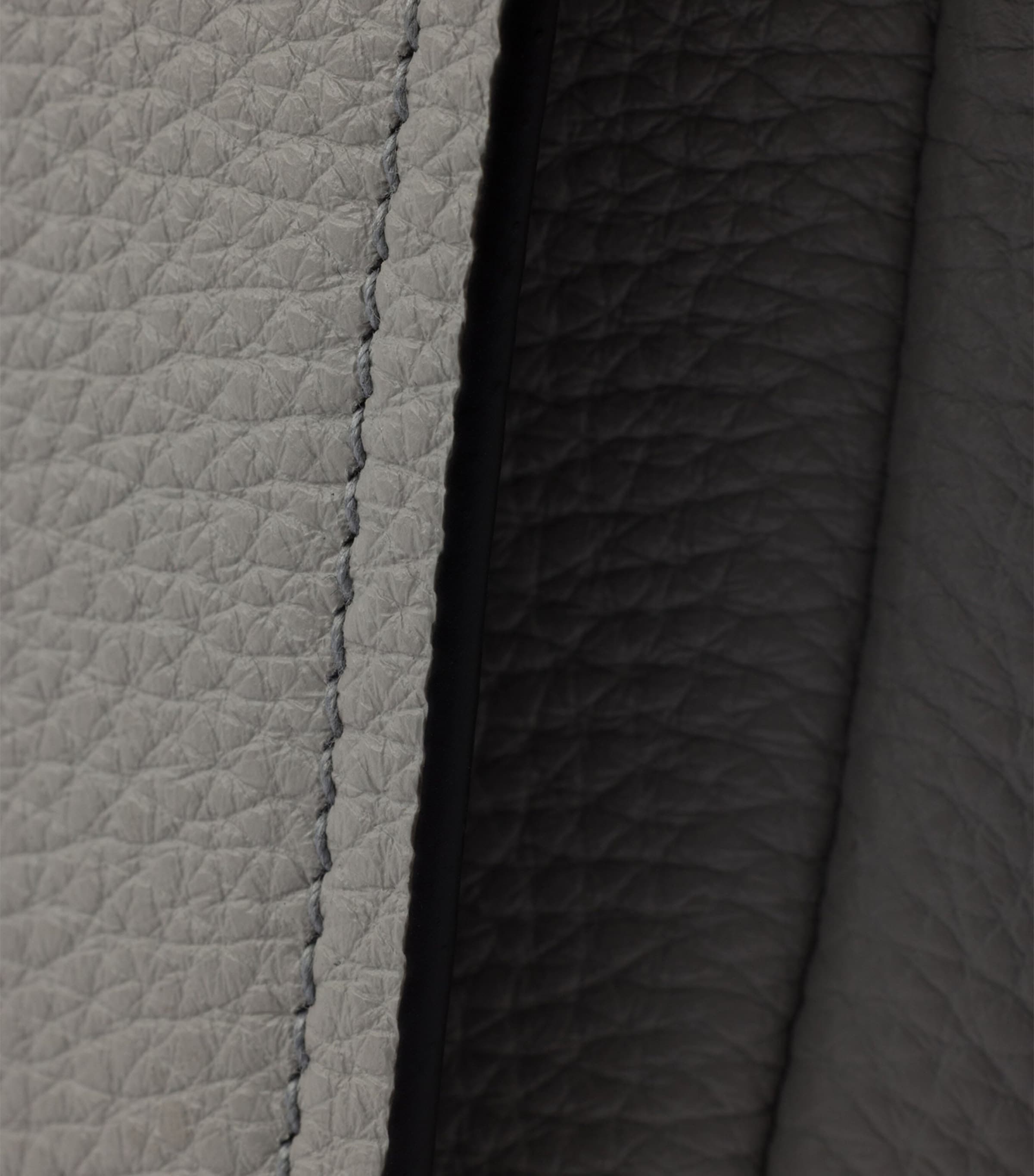 Prada Grained Leather Shoulder Bag Grey Image 8