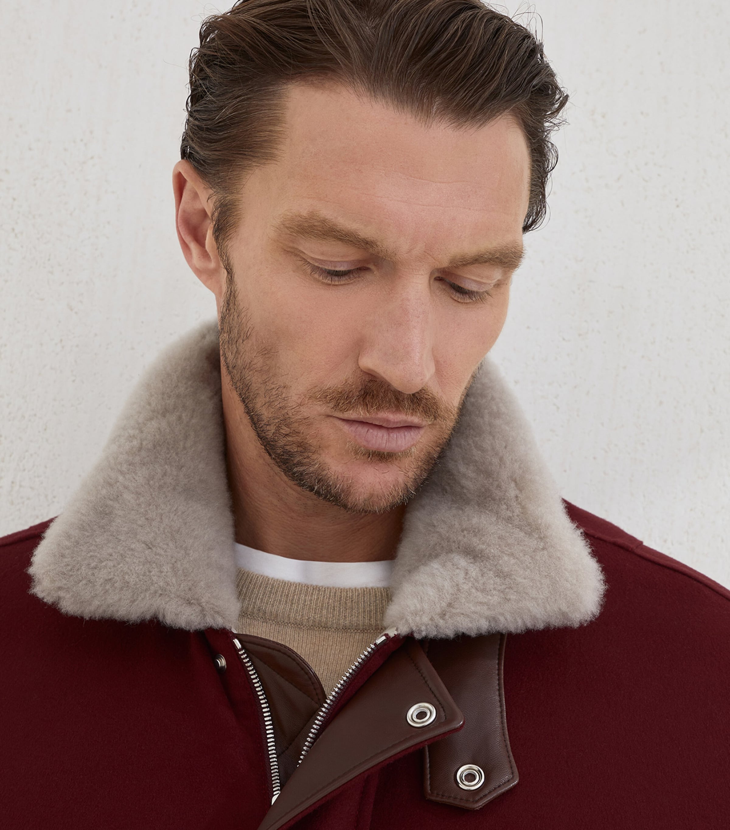 Wool Down-Filled Bomber Jacket CXG31 Image 5