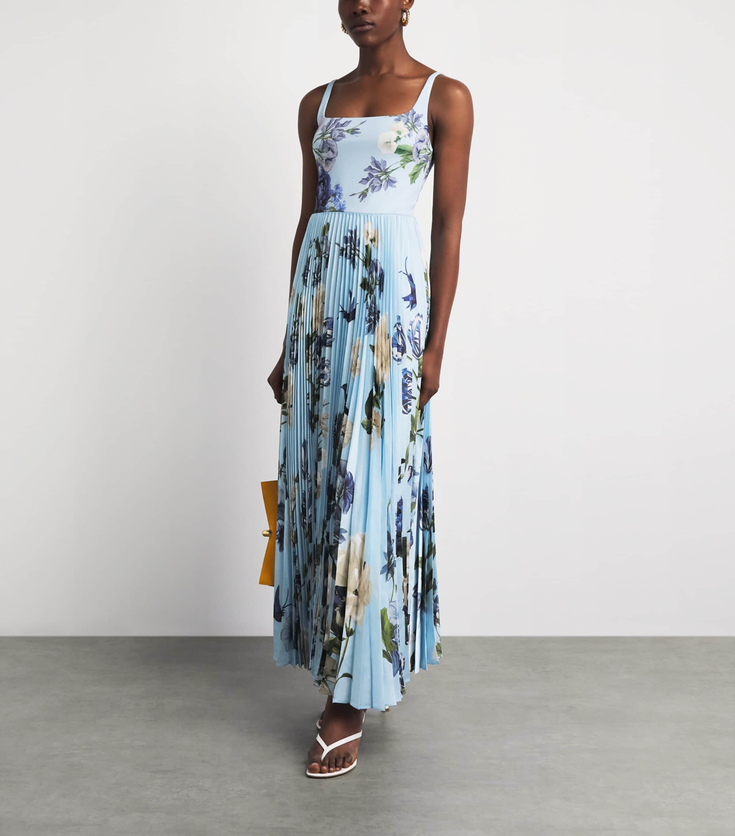 Alice+Olivia Womens Pleated Carolyn Maxi Dress Fly Away Image 2