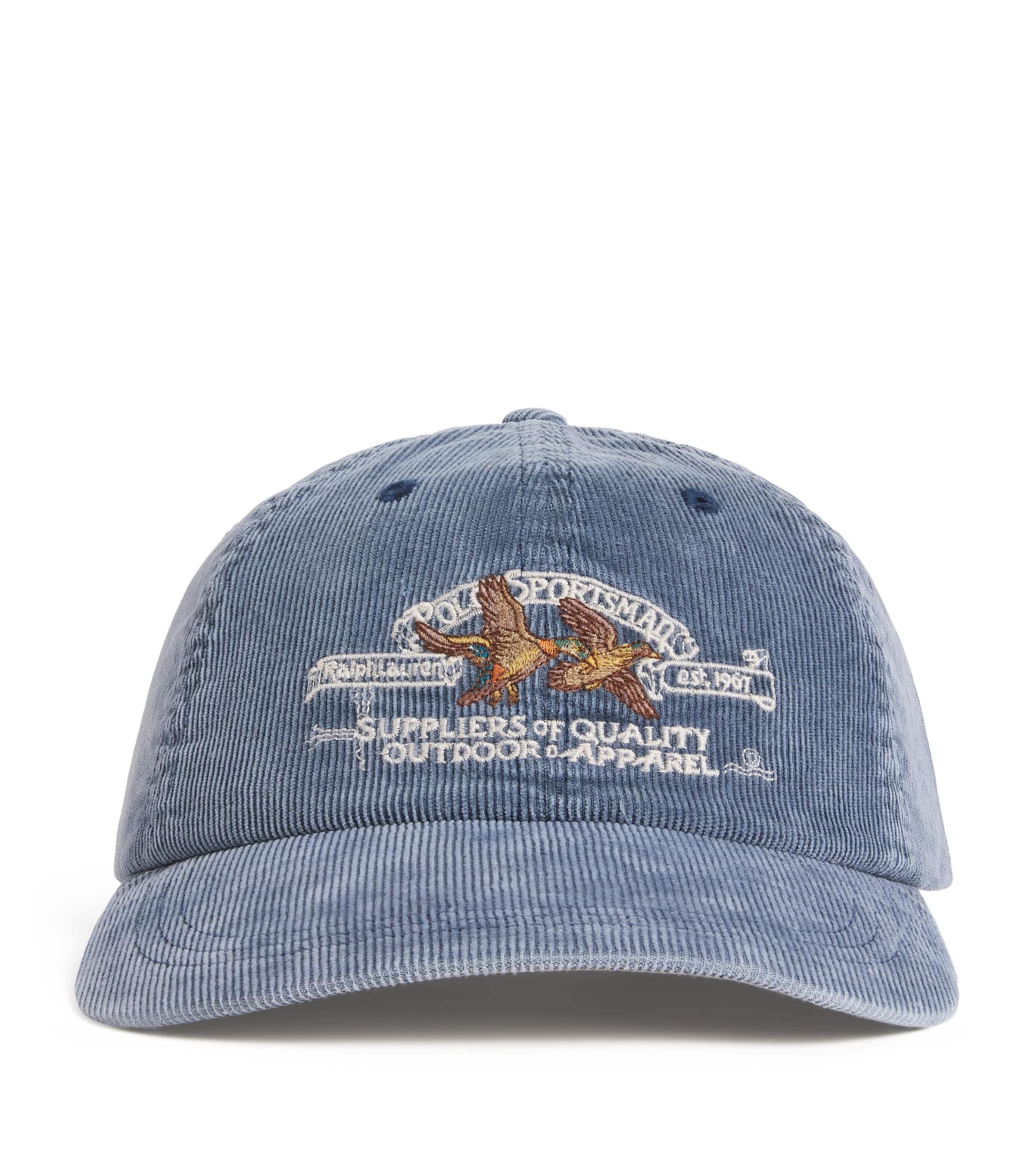 Corduroy Sportsman Baseball Cap FADED NAVY Image 1