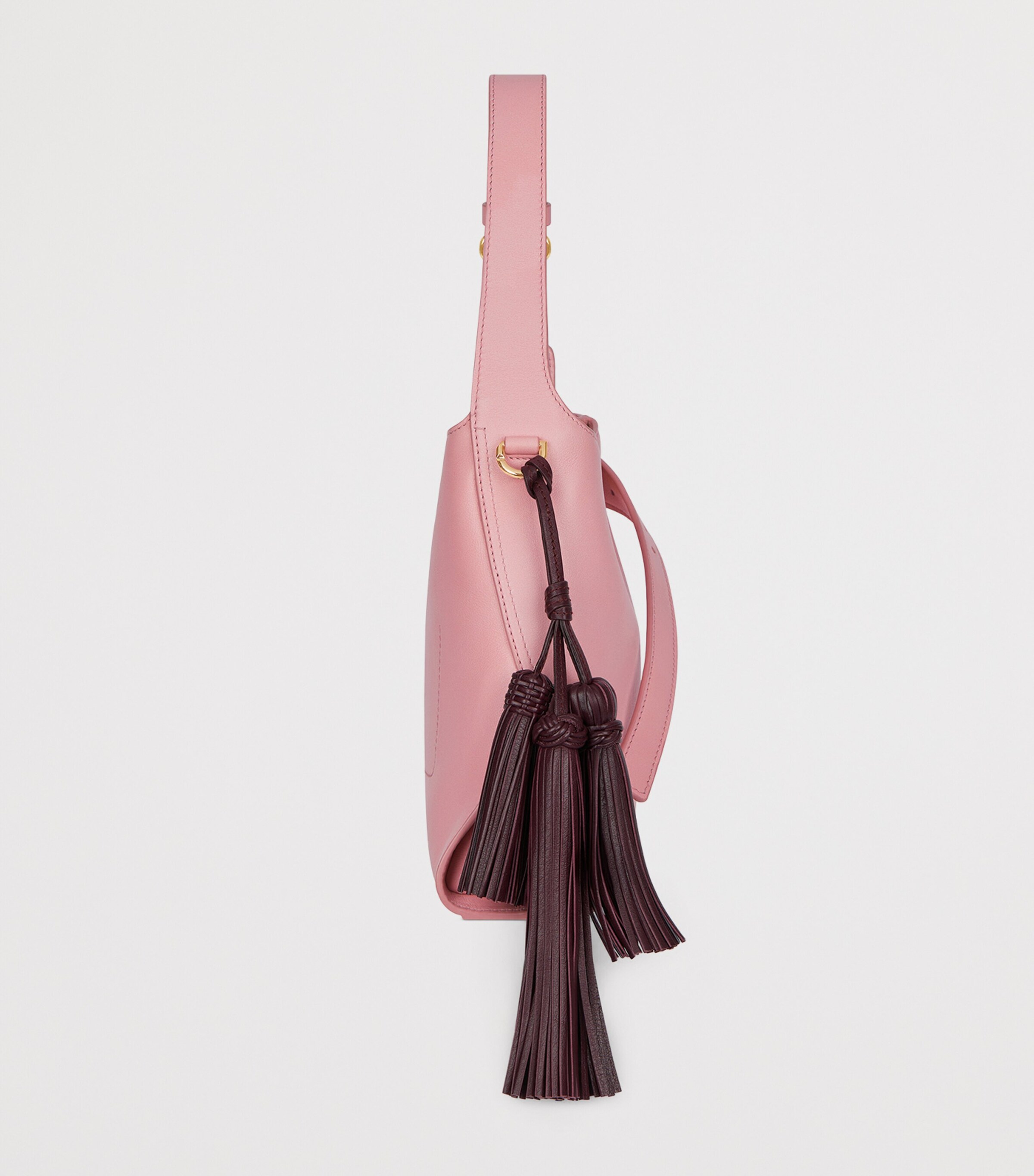 Mini Leather Belted Shoulder Bag FLAMINGO Image 2