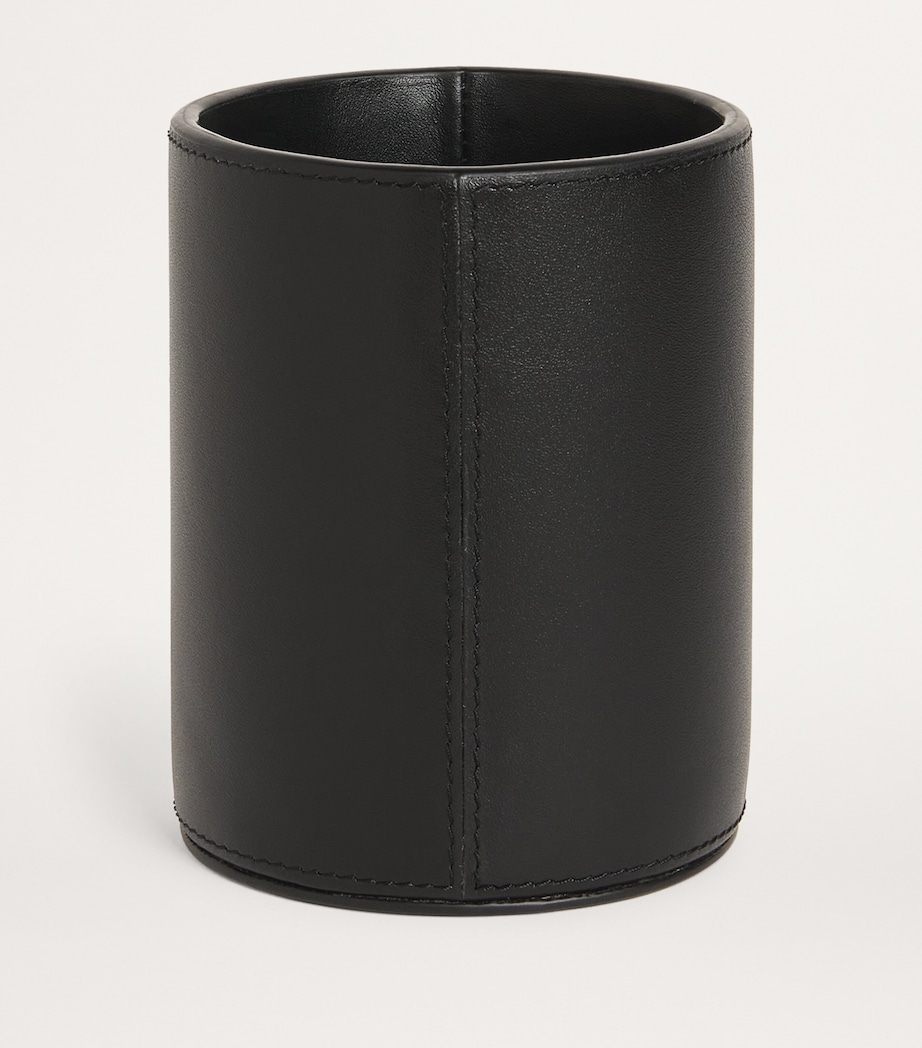 Leather Pen Pot BLACK Image 2