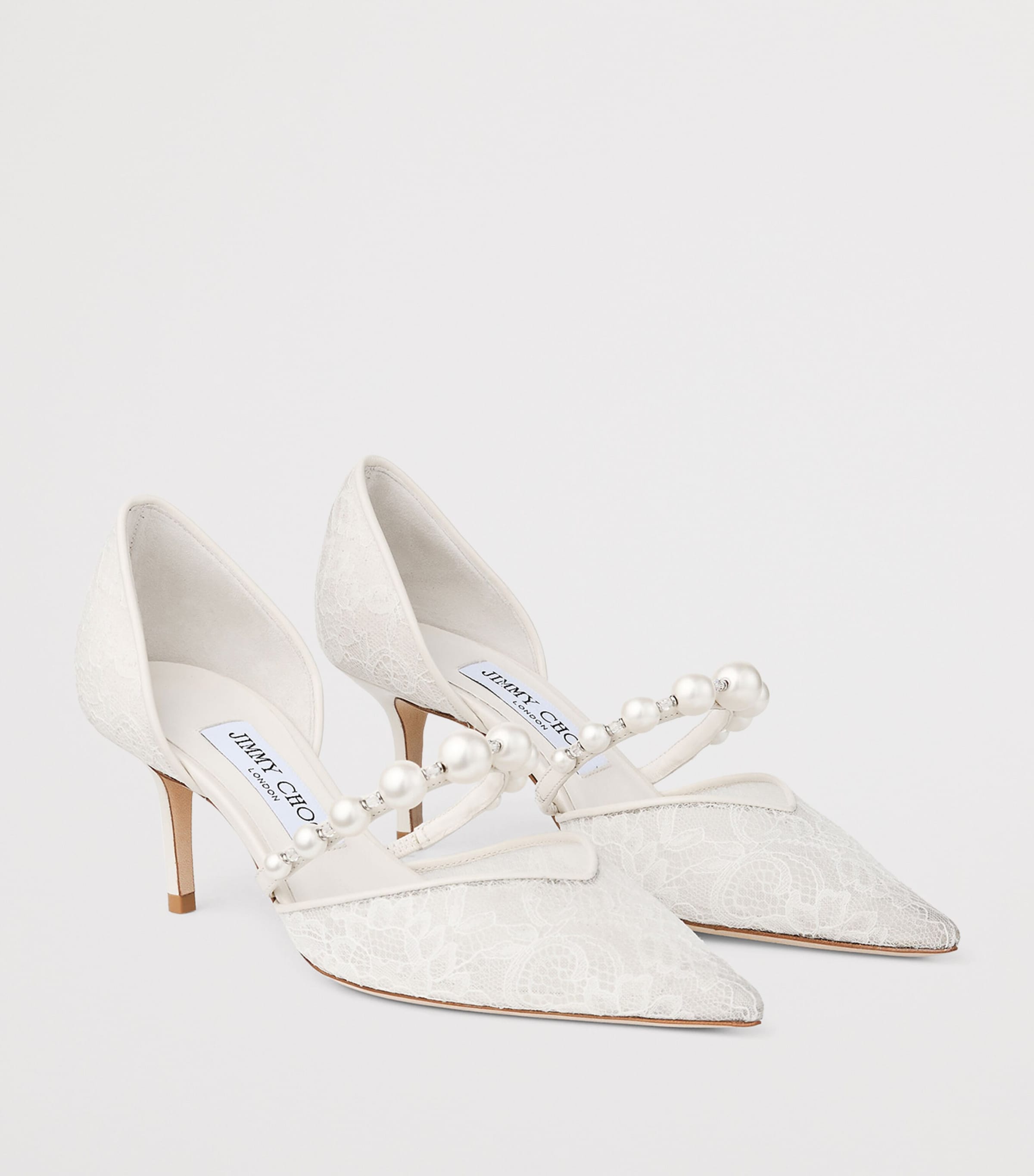 Jimmy Choo Aurelie 65 Lace Pumps Ivory/white Image 3