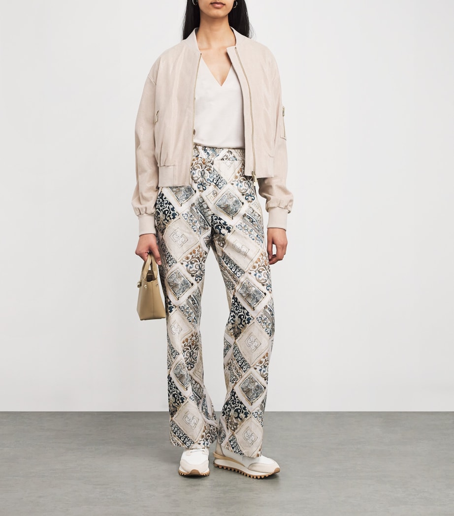 Suede-Trim Low-Top Sneakers BIANCO Image 6