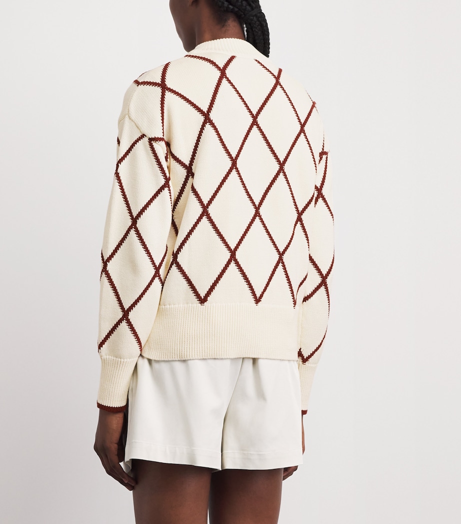 Varley Womens Nile Zip-Up Cardigan Ivory / Port Image 5