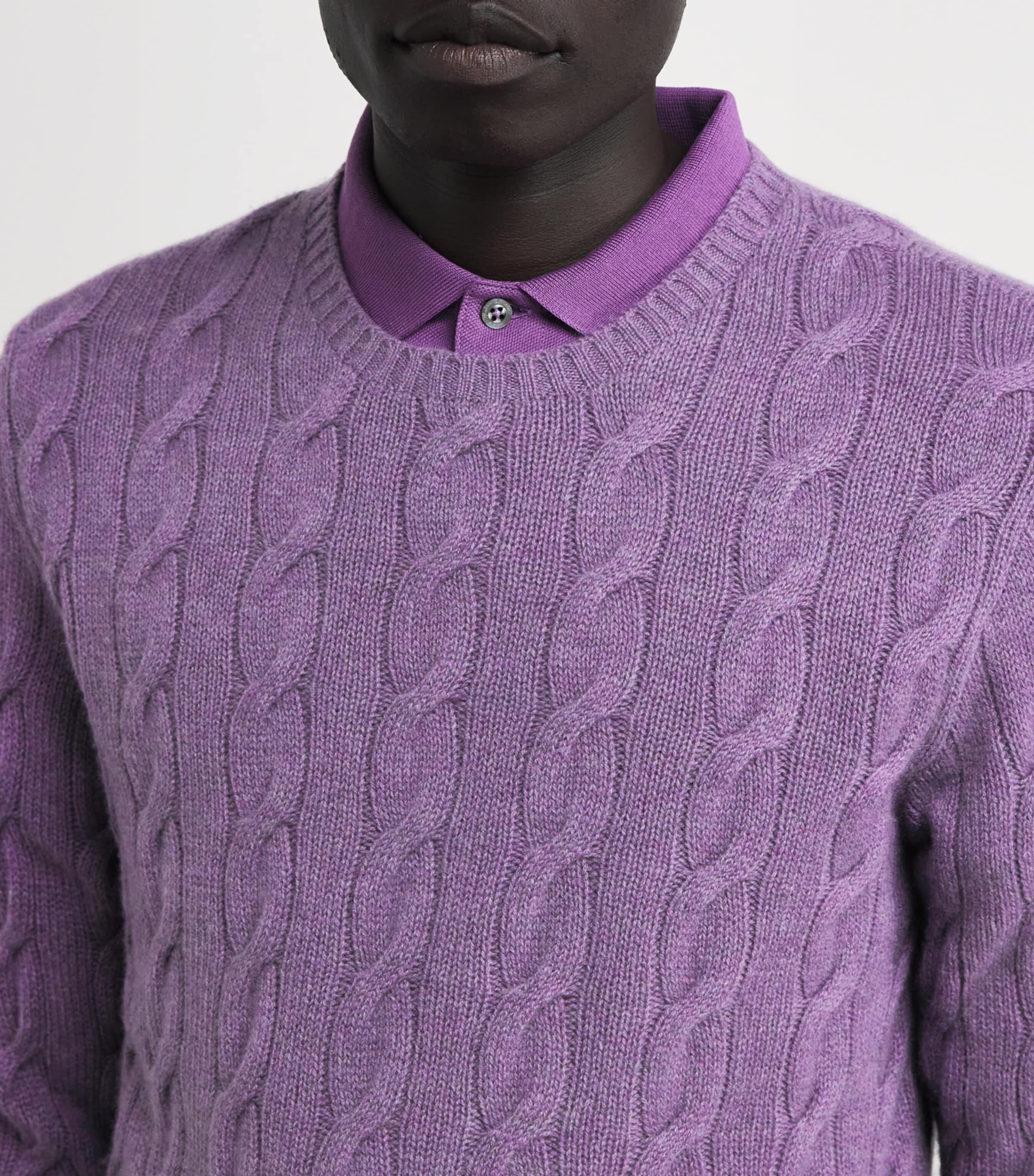 トップス ralph lauren purple label cashmere knrt Ralph Lauren Purple Label Cableknit Cashmere Sweater | Saks Fifth