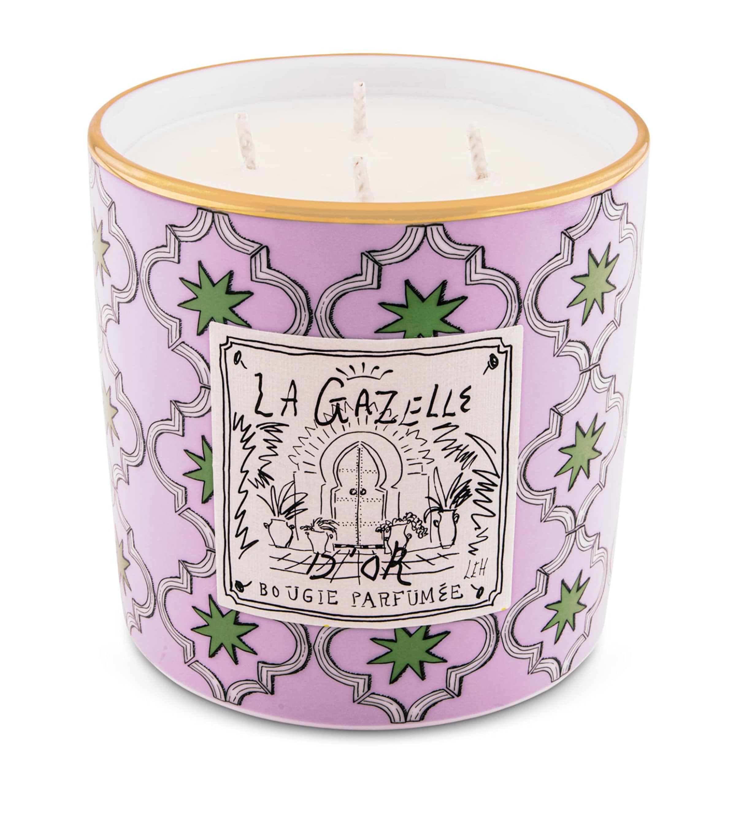 GINORI 1735 x Luke Edward Hall Large La Gazelle D’Or Scented Candle Image 1