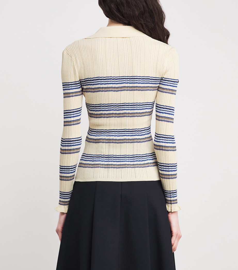 Stripe Polo Top MULTICOLORED Image 4