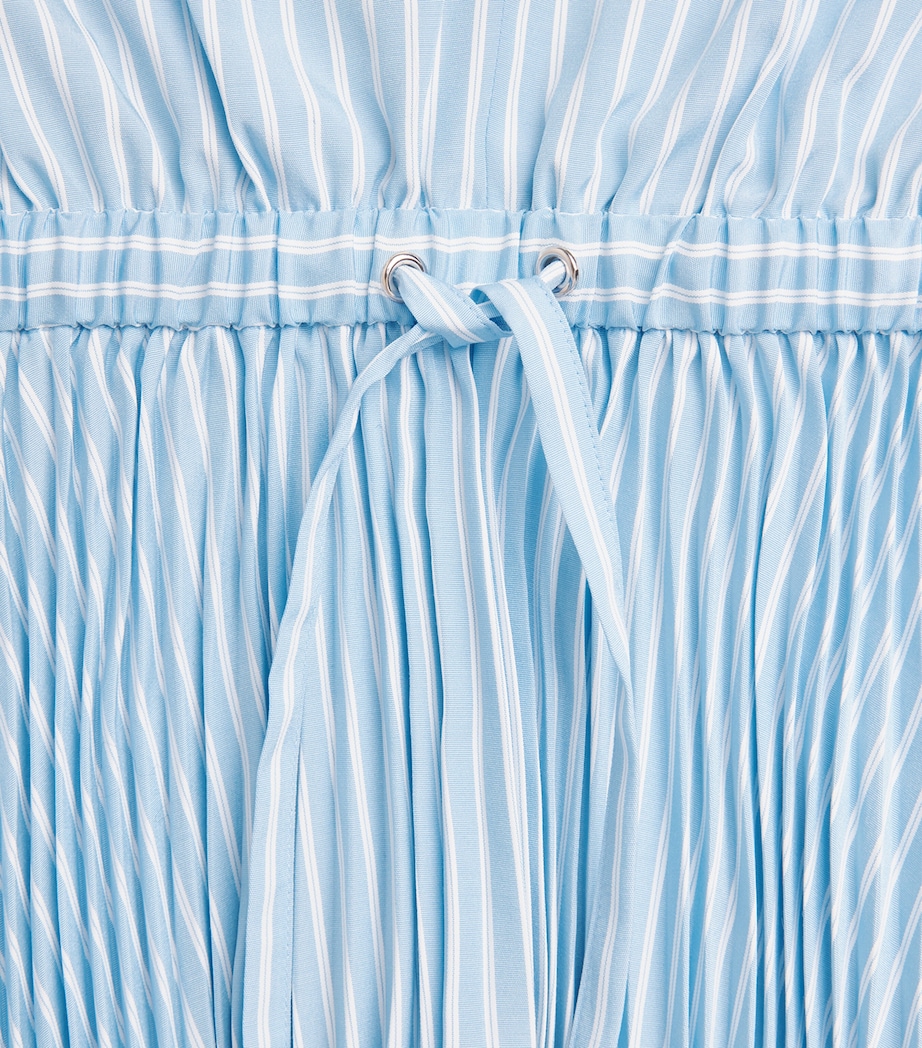 Poplin Stripe Maxi Shirt Dress BLUE SKY Image 5