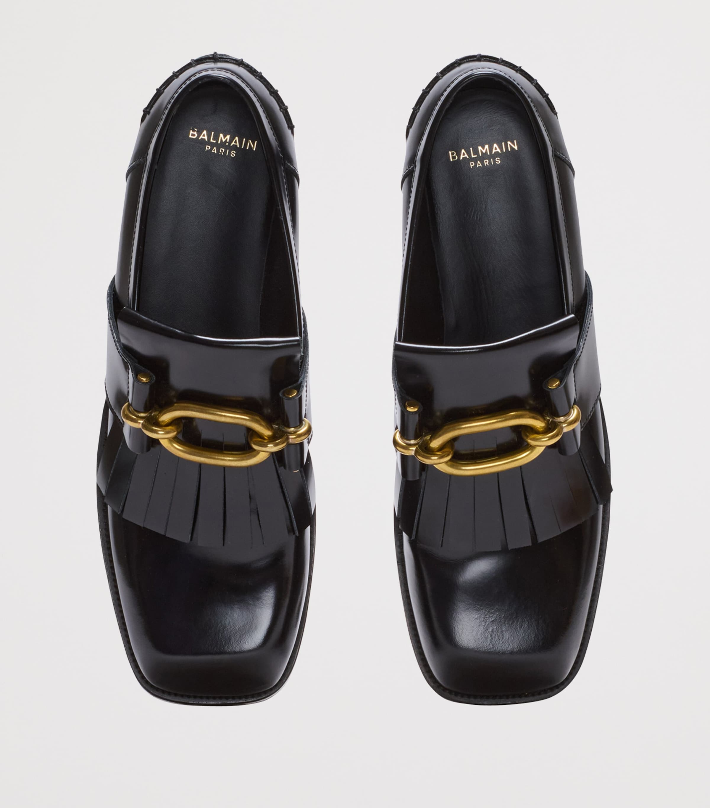 Glazed Leather Sync Loafers 0PA NOIR Image 2