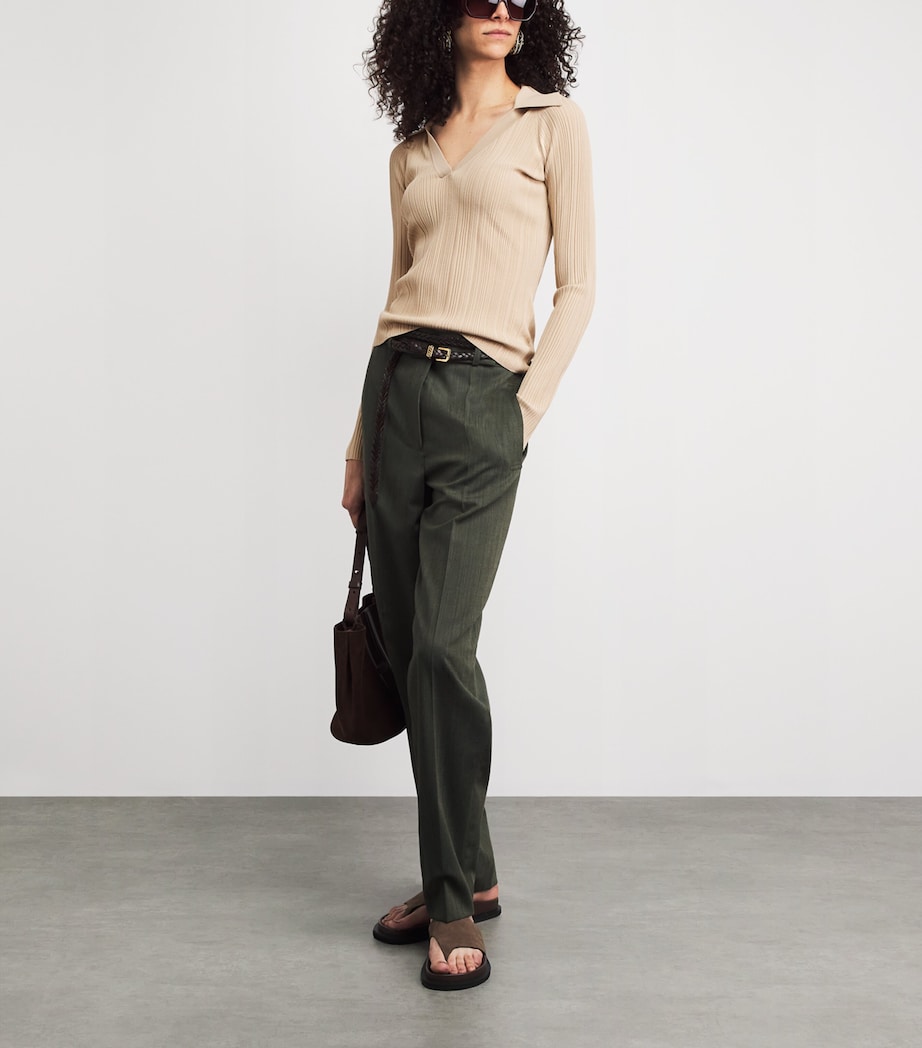 Joseph Womens Plissé Chelia Top Powder Image 2