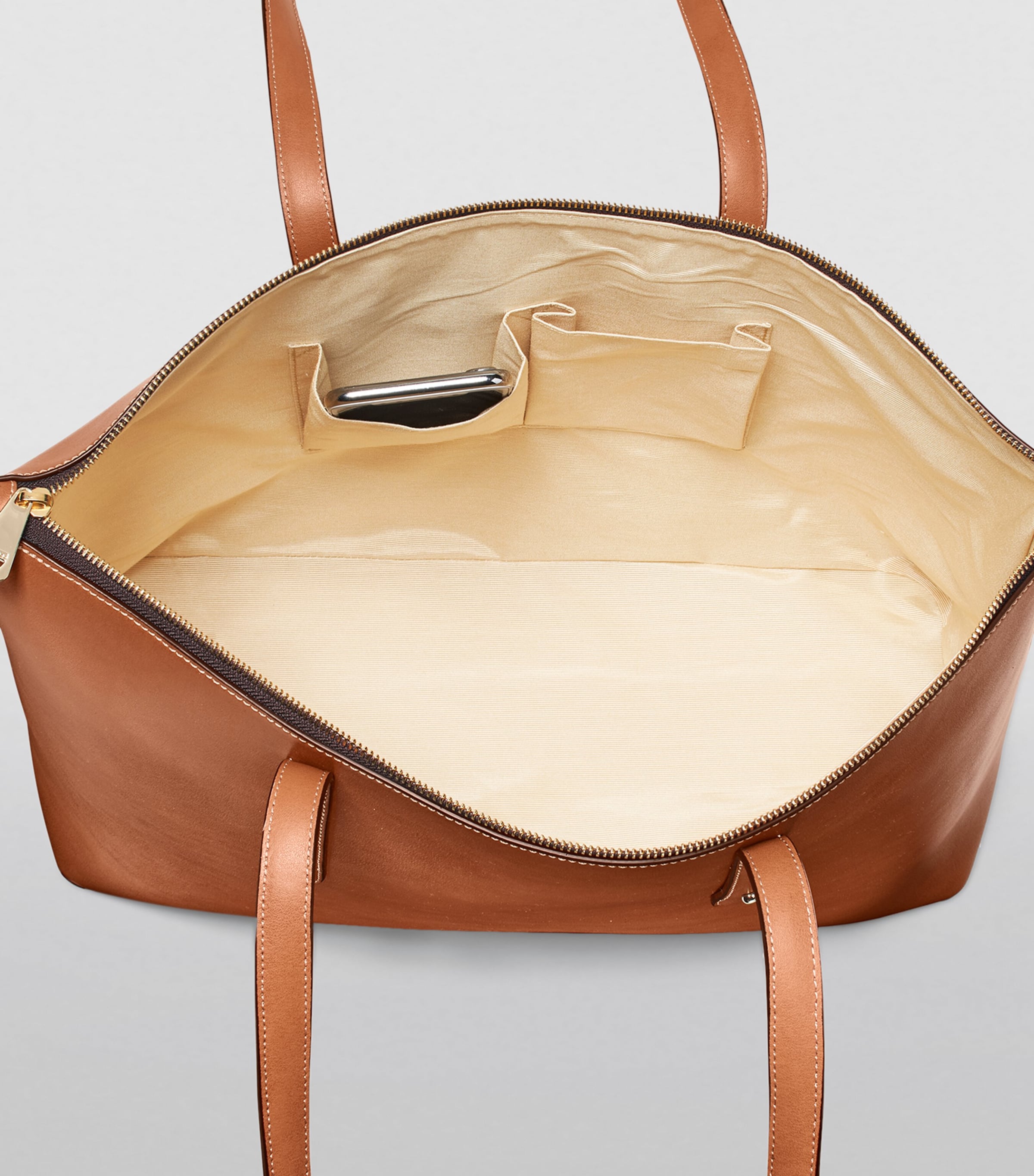 Aspinal Of London Leather Regent Tote Bag Tan Image 5