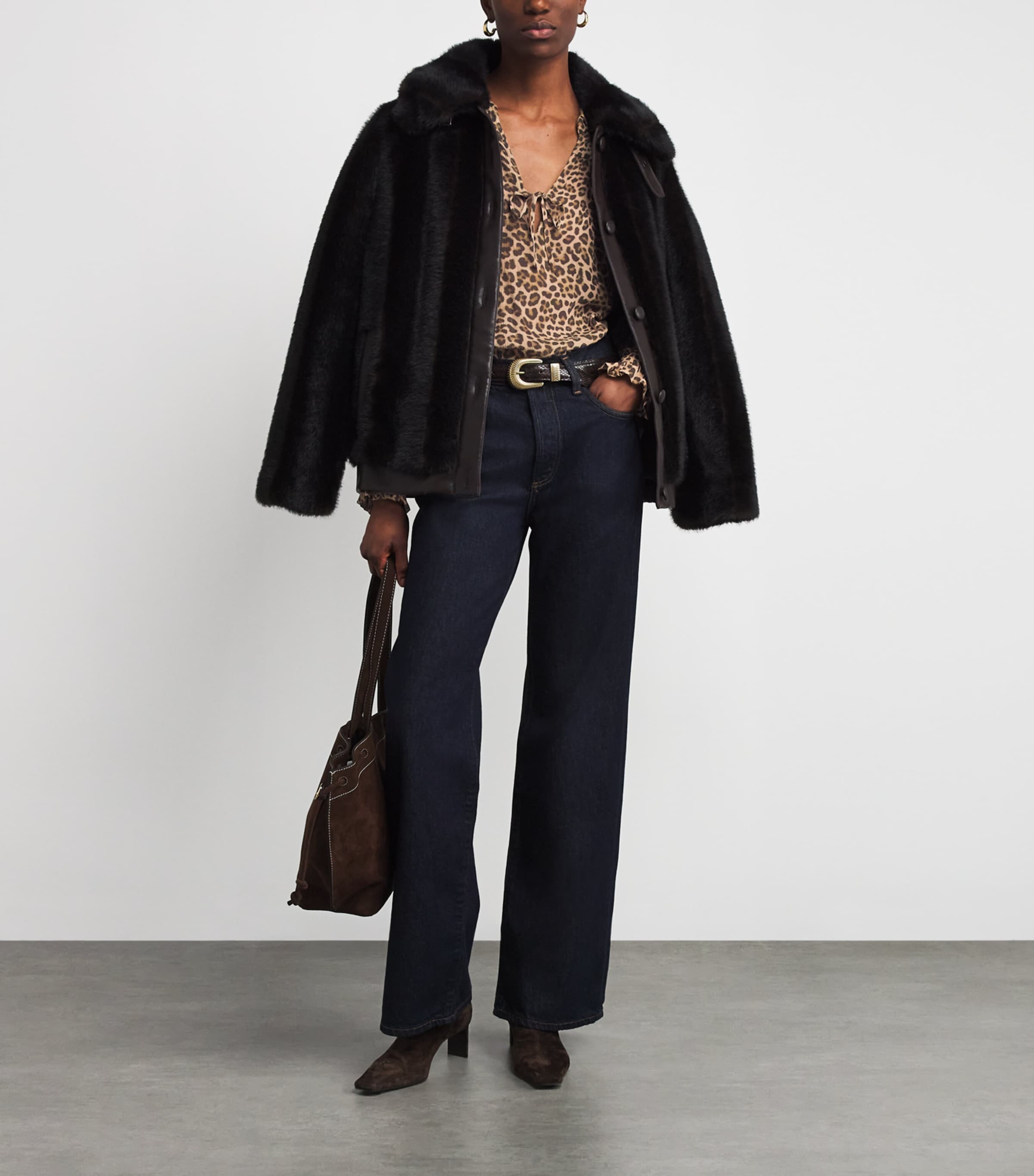 Silk Leopard Print Blouse NATURAL MULTI Image 2