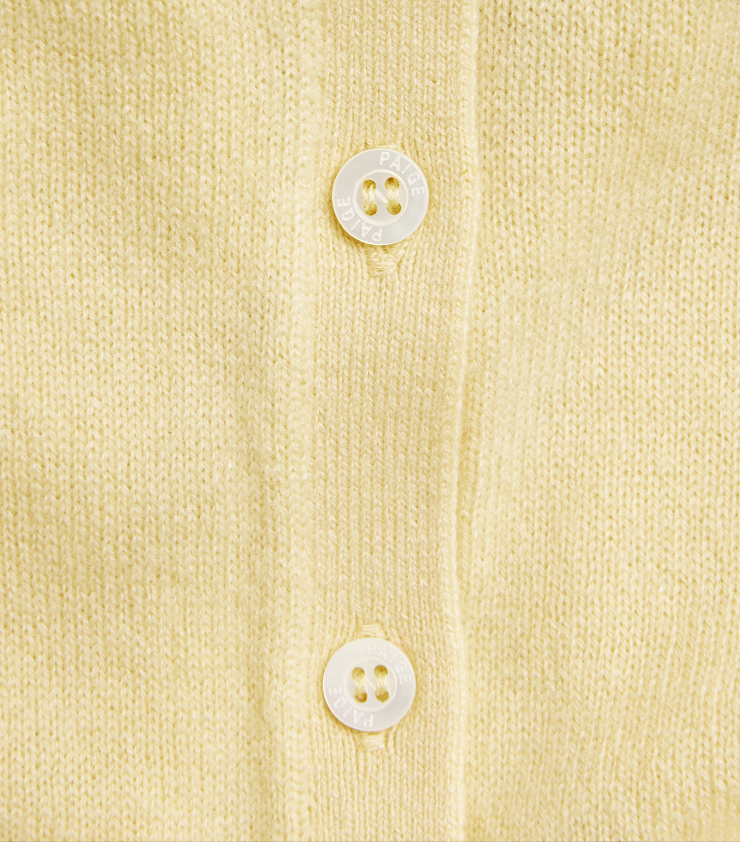 PAIGE Womens Cashmere Brioche Cardigan Sunshine Yellow Image 2