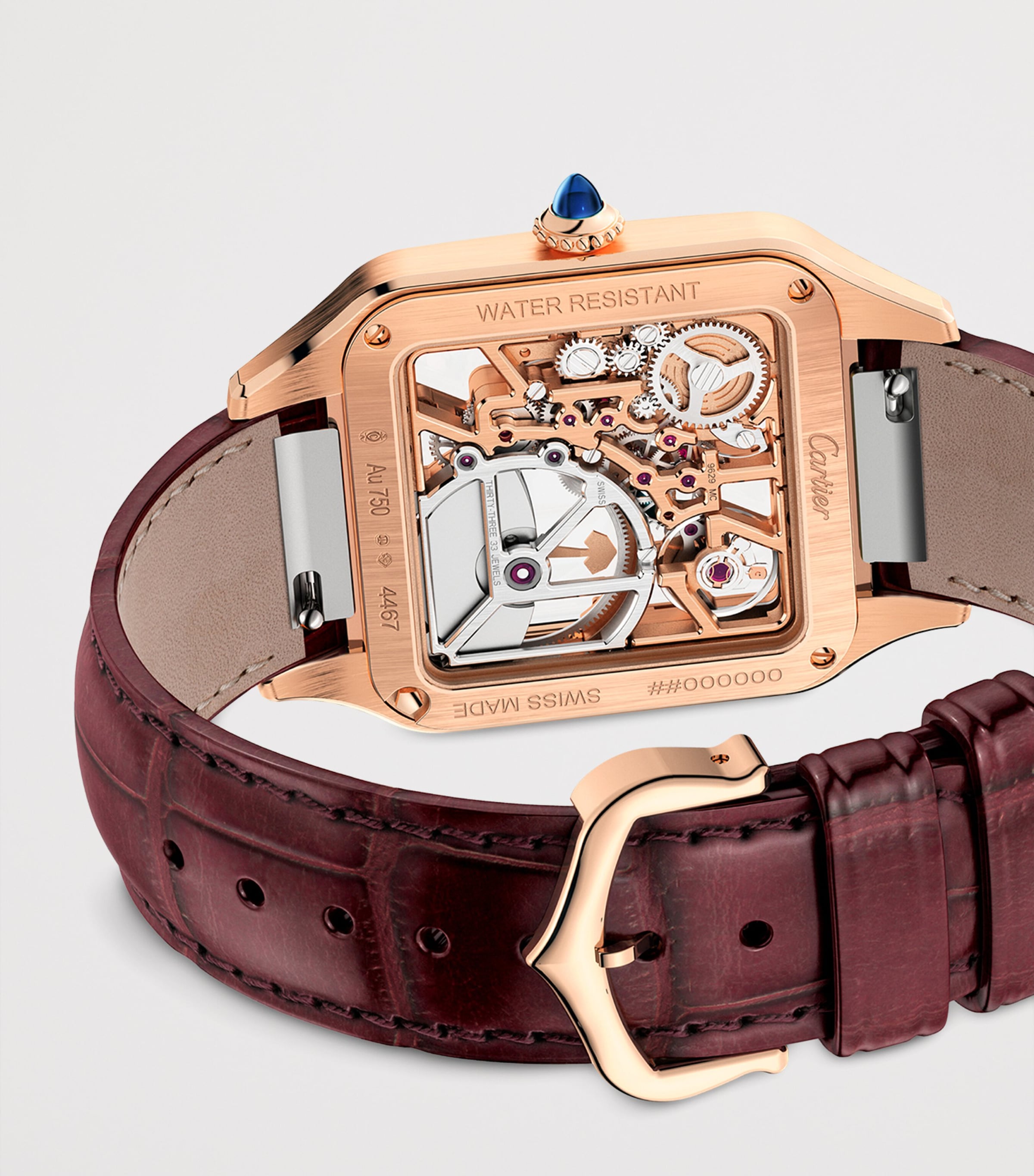 Rose Gold Santos-Dumont Skeleton Watch 31mm ROSE GOLD Image 2