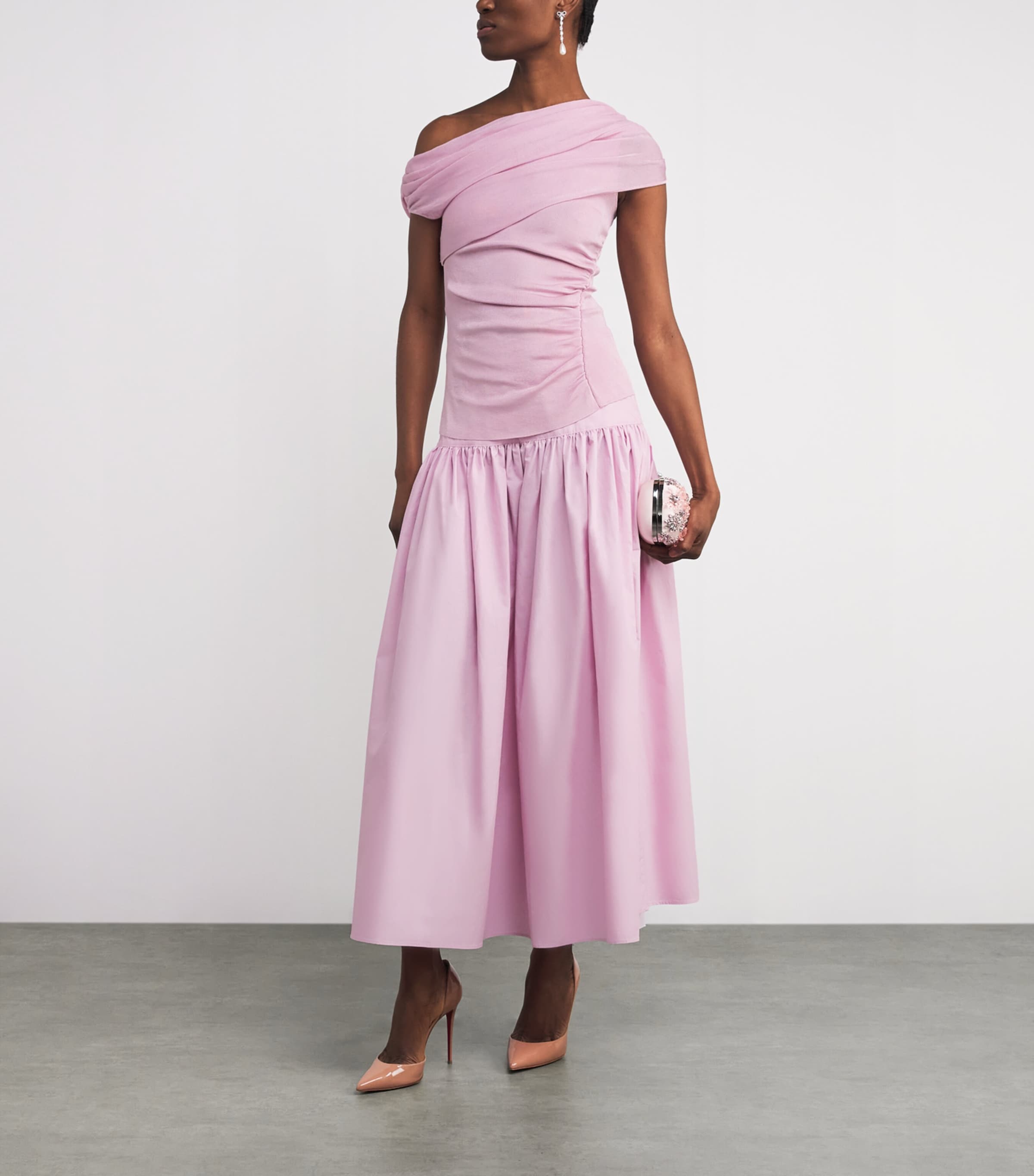 Draped Maxi Dress PINK Image 2