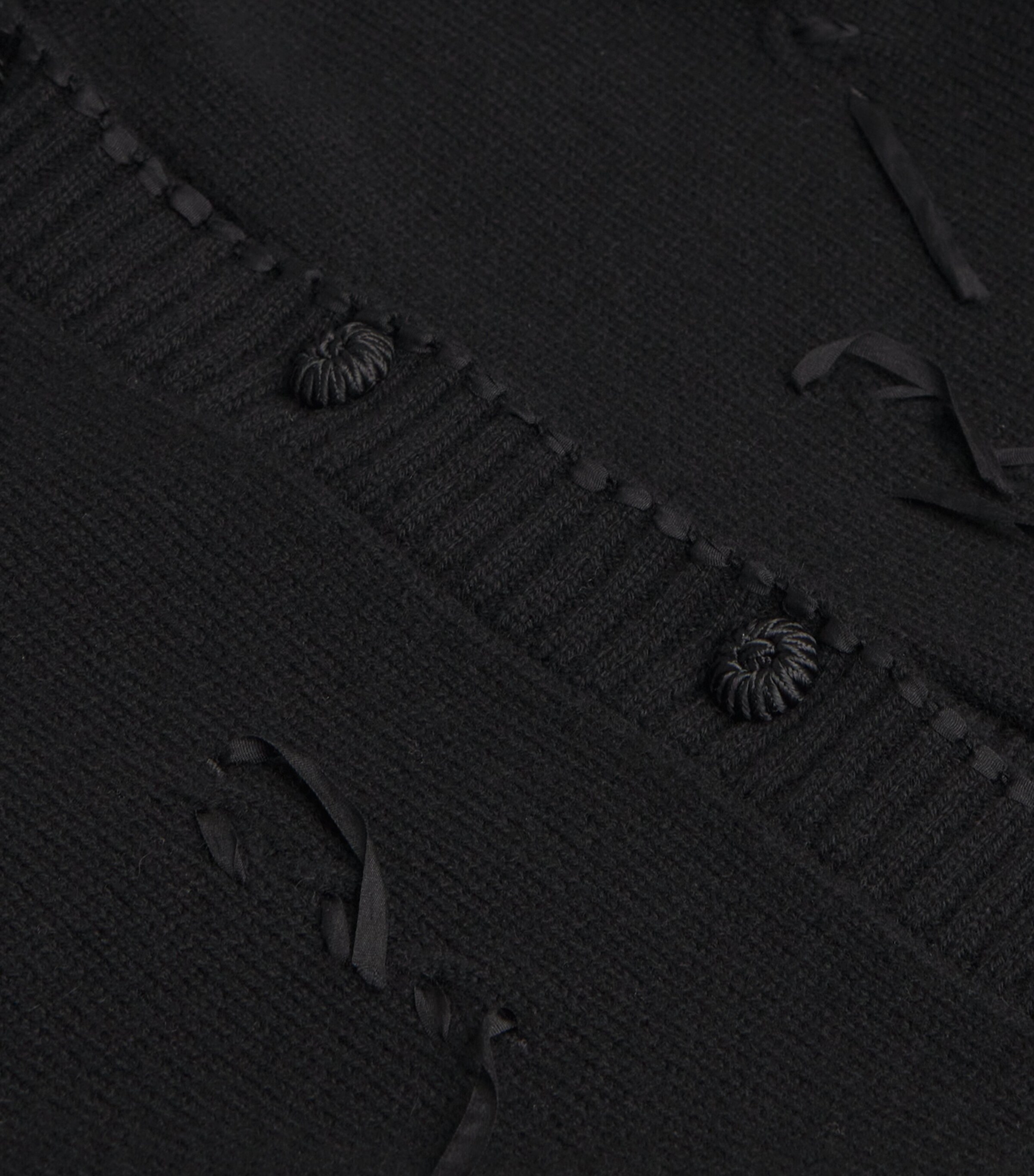 Lafayette 148 Womens Cashmere Ribbed-Embellished Cardigan Black Image 5