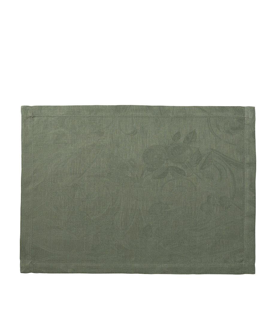 Linen Tivoli Placemat (50cm x 38cm) GREEN Image 1