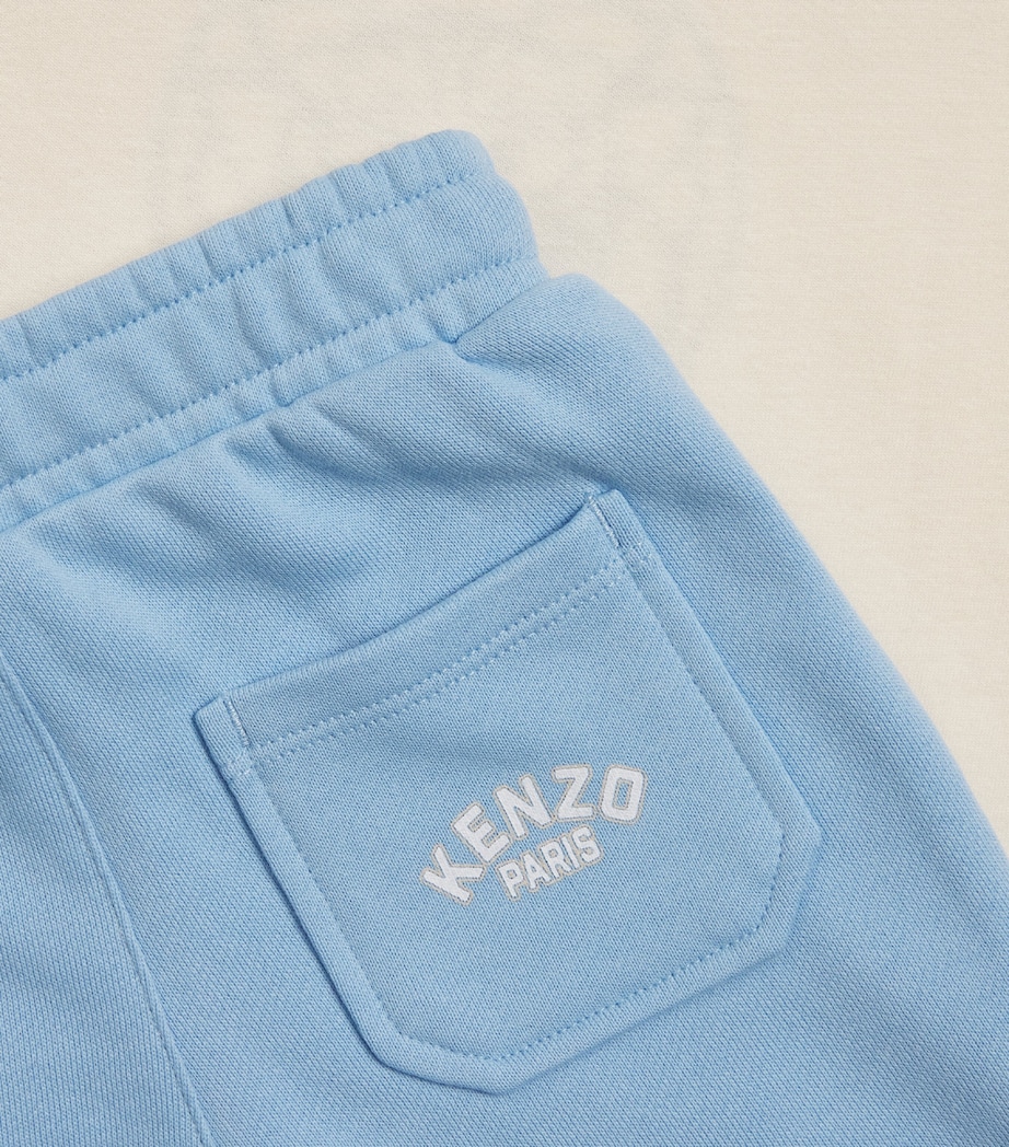 Kenzo Kids Logo Print T-Shirt and Shorts Set (6 Months-3 Years) Pale Blue Image 3