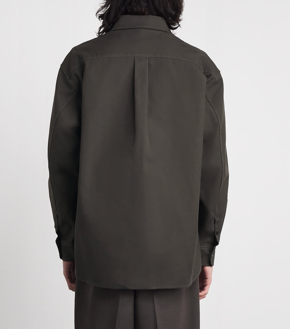 Lemaire Mens Cotton Utility Shirt Espresso Image 5