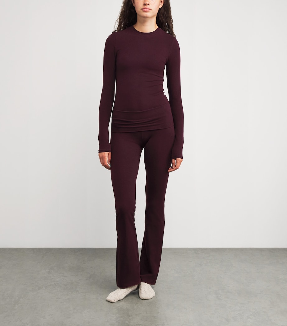 Cotton Jersey Long-Sleeve T-Shirt CURRANT Image 2