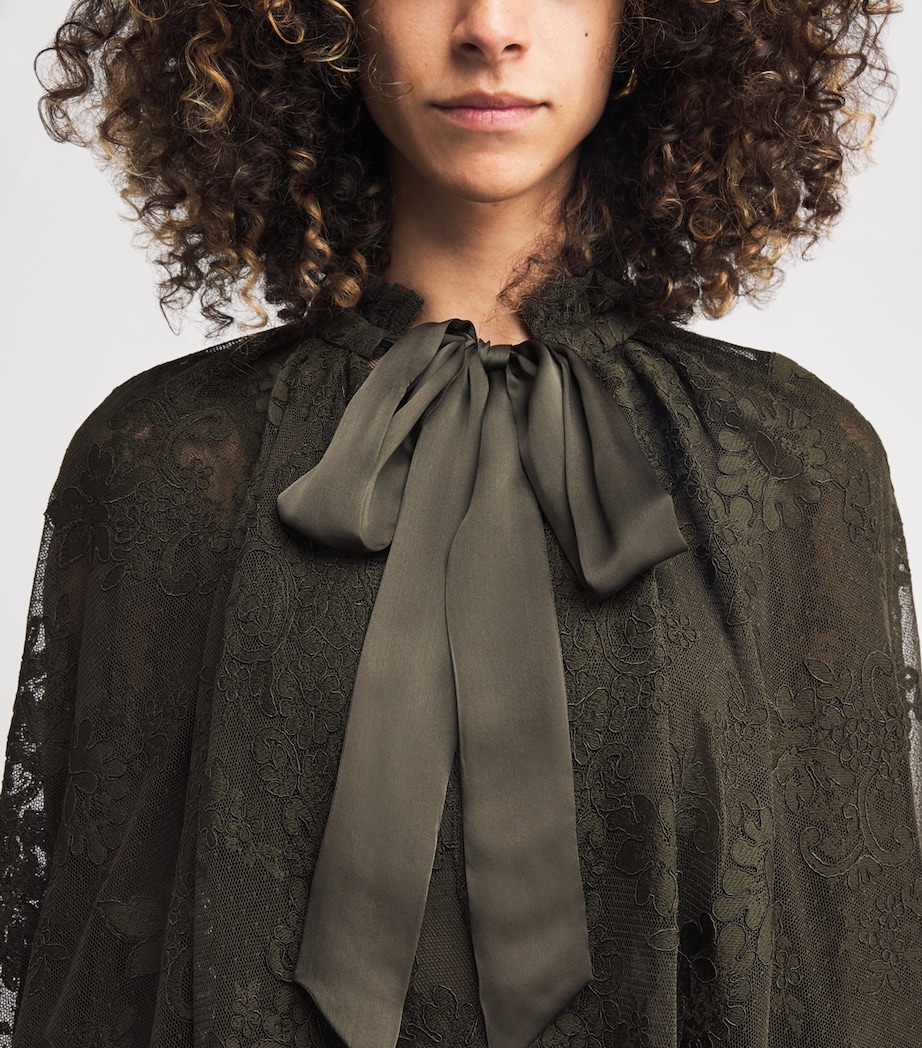 Lace Memento Cape OLIVE Image 4