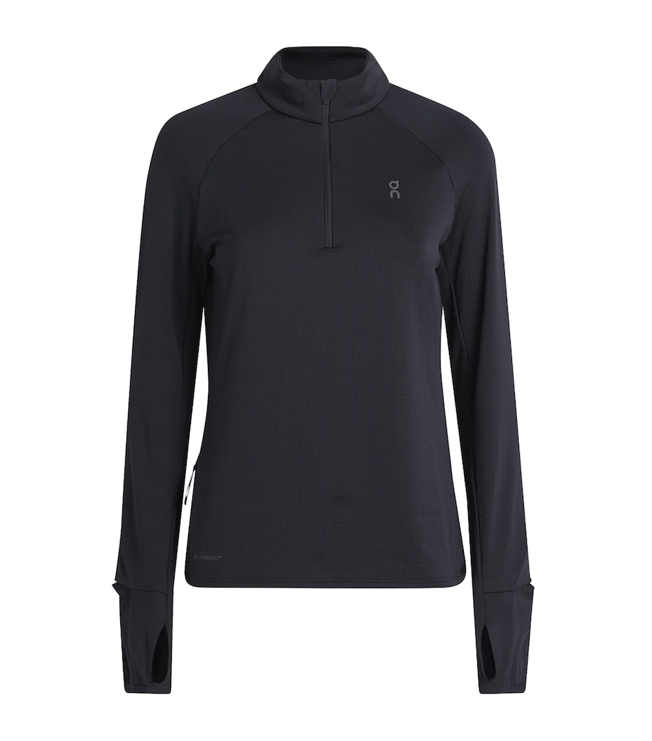 On Womens Climate Quarter-Zip Top Black Image 1