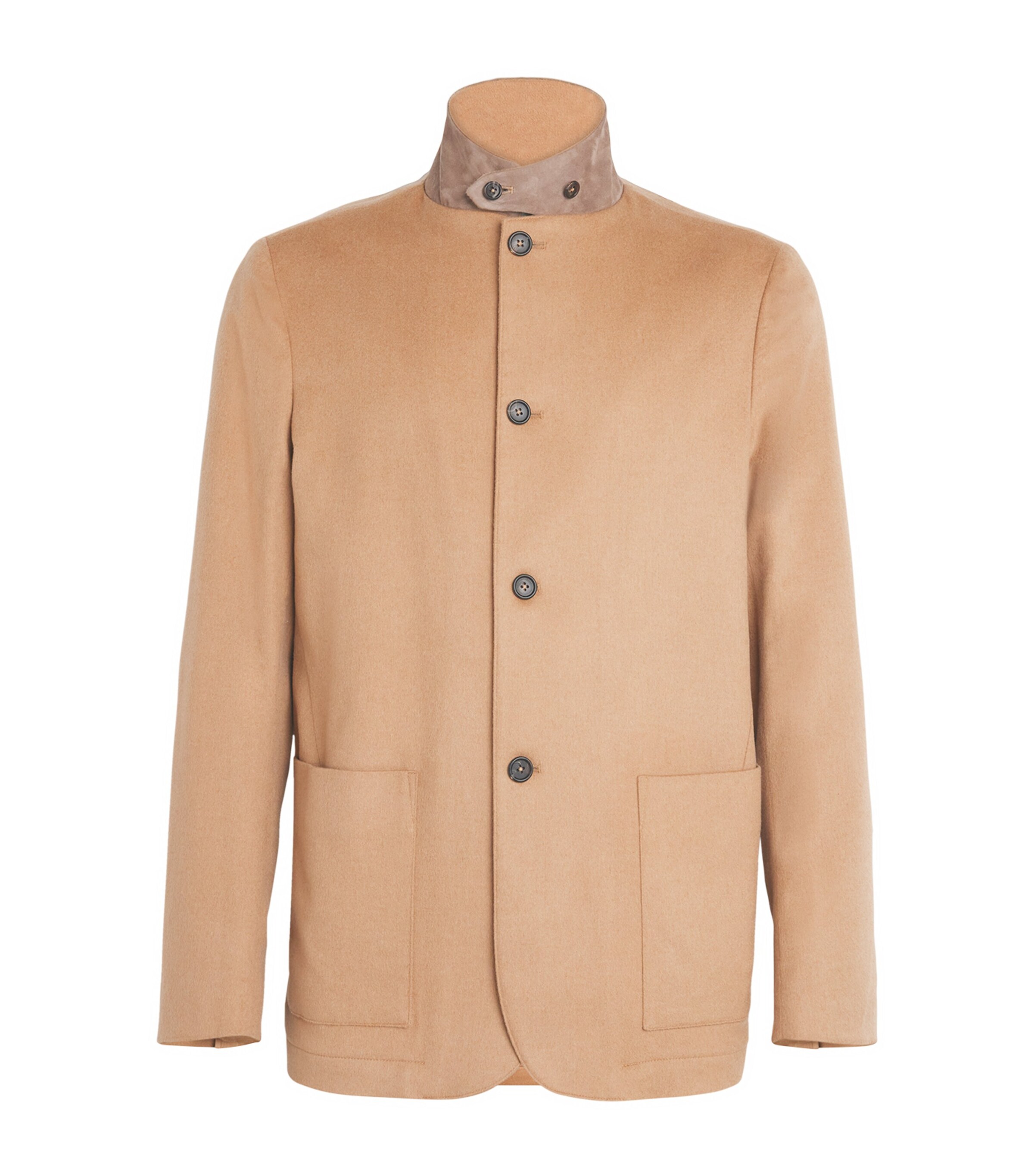 Fioroni Cashmere Mens Camel and Suede Jacket Natur Image 1