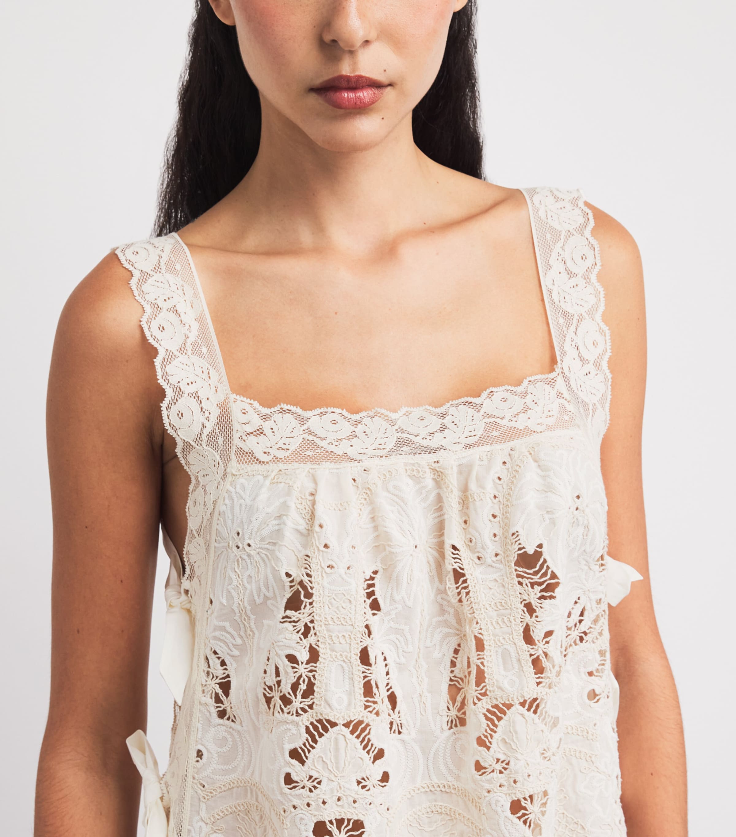 Loretta Caponi Womens Cotton Fiocchini Nightdress Isola Bella Image 3