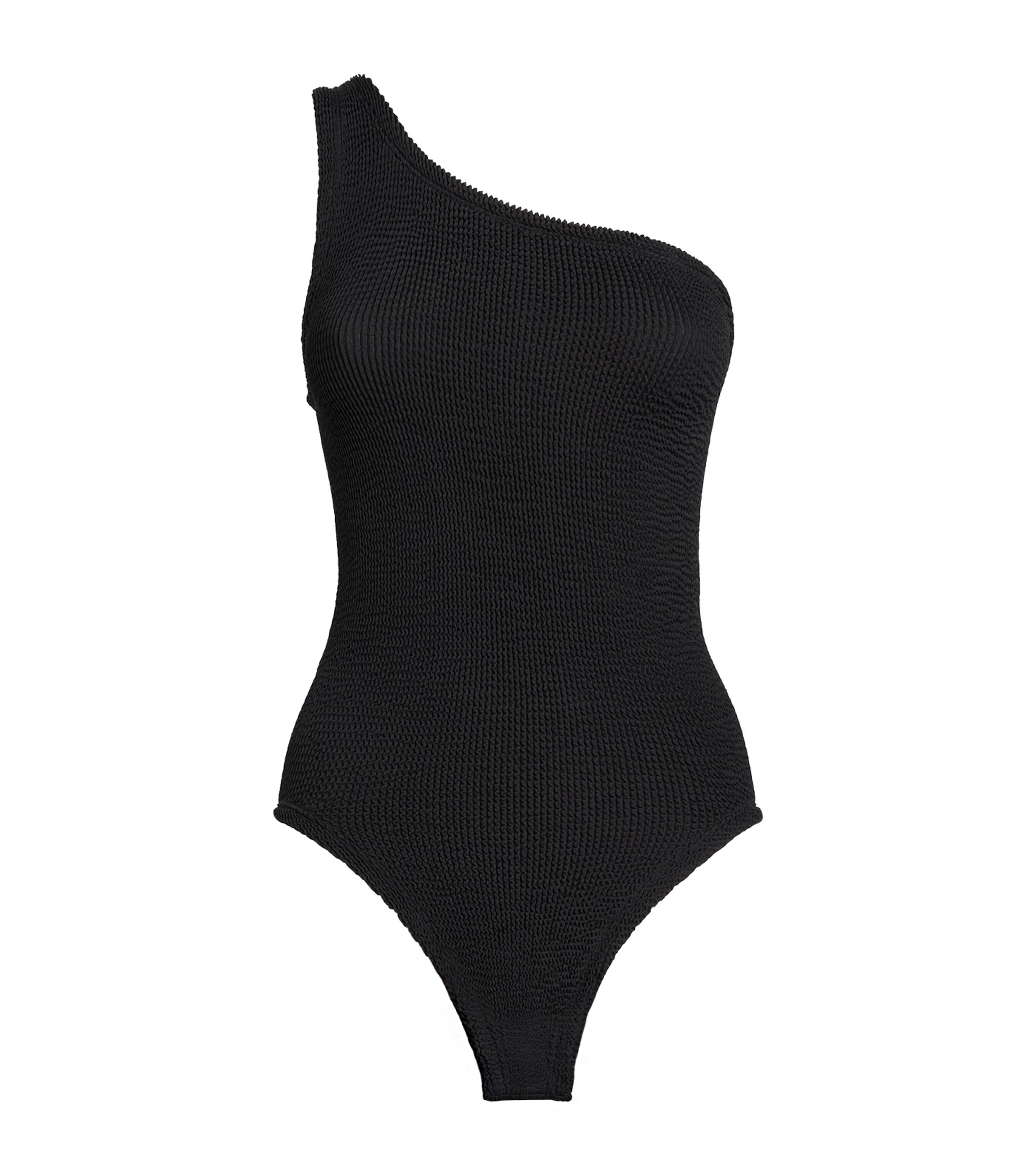 Hunza G One-shoulder Nancy Swimsuit In Black