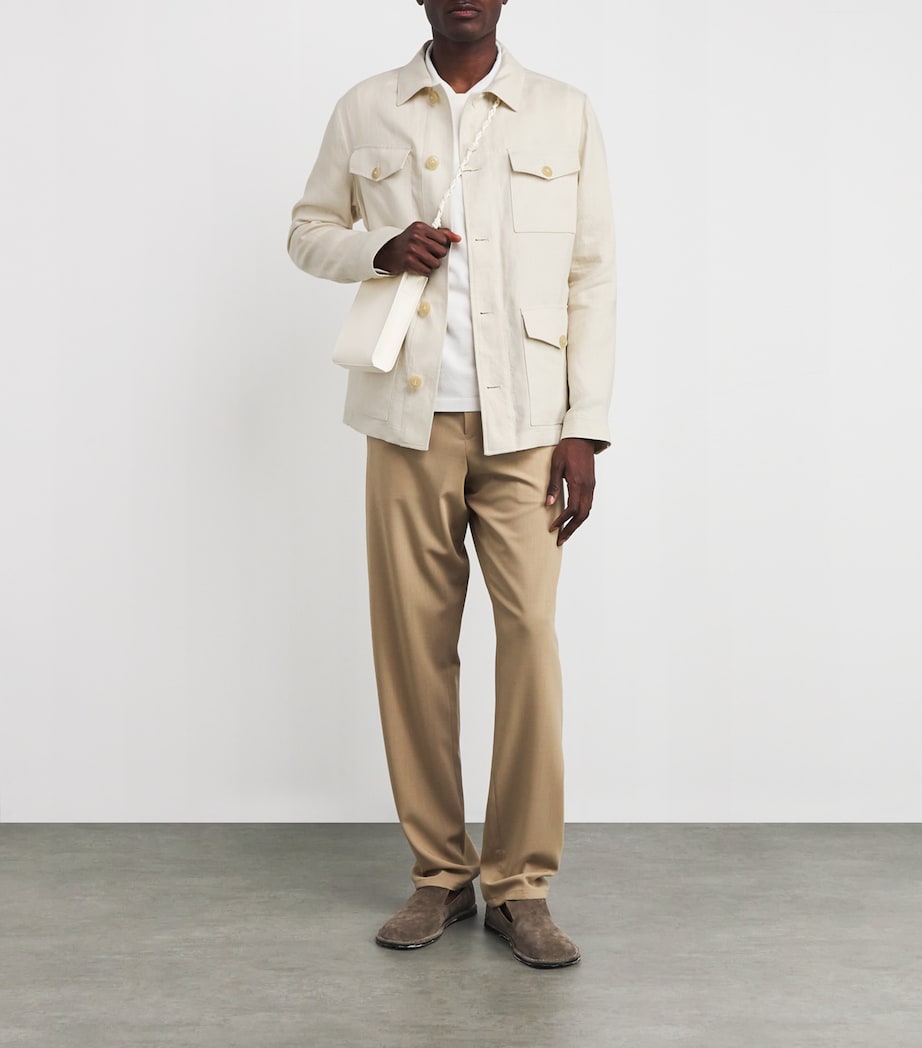 Linen Suede-Trim Jacket 1 Image 2