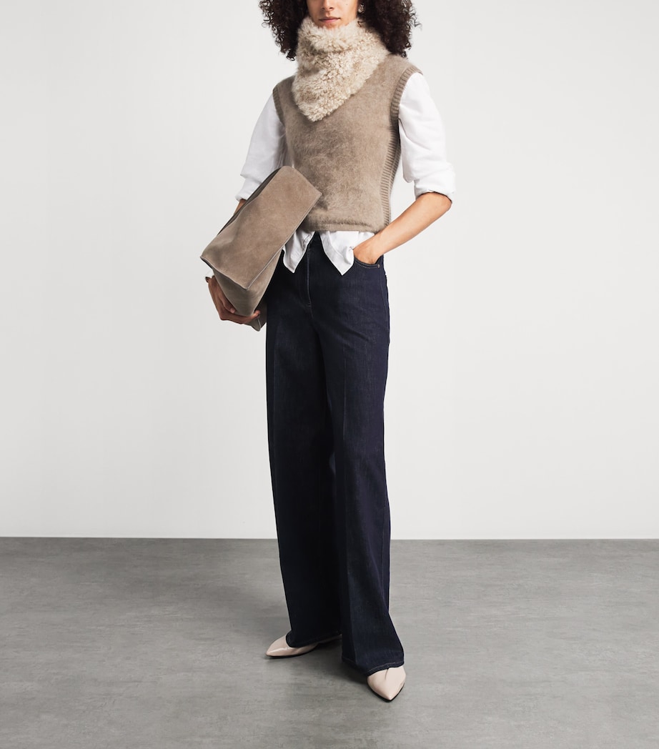 Yves Salomon Long Hair Lambswool Bandana Image 3
