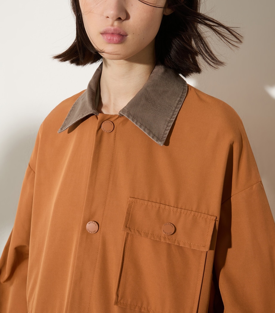 MAX&Co. Womens Relaxed Fit Raincoat Terra Cotta Image 7