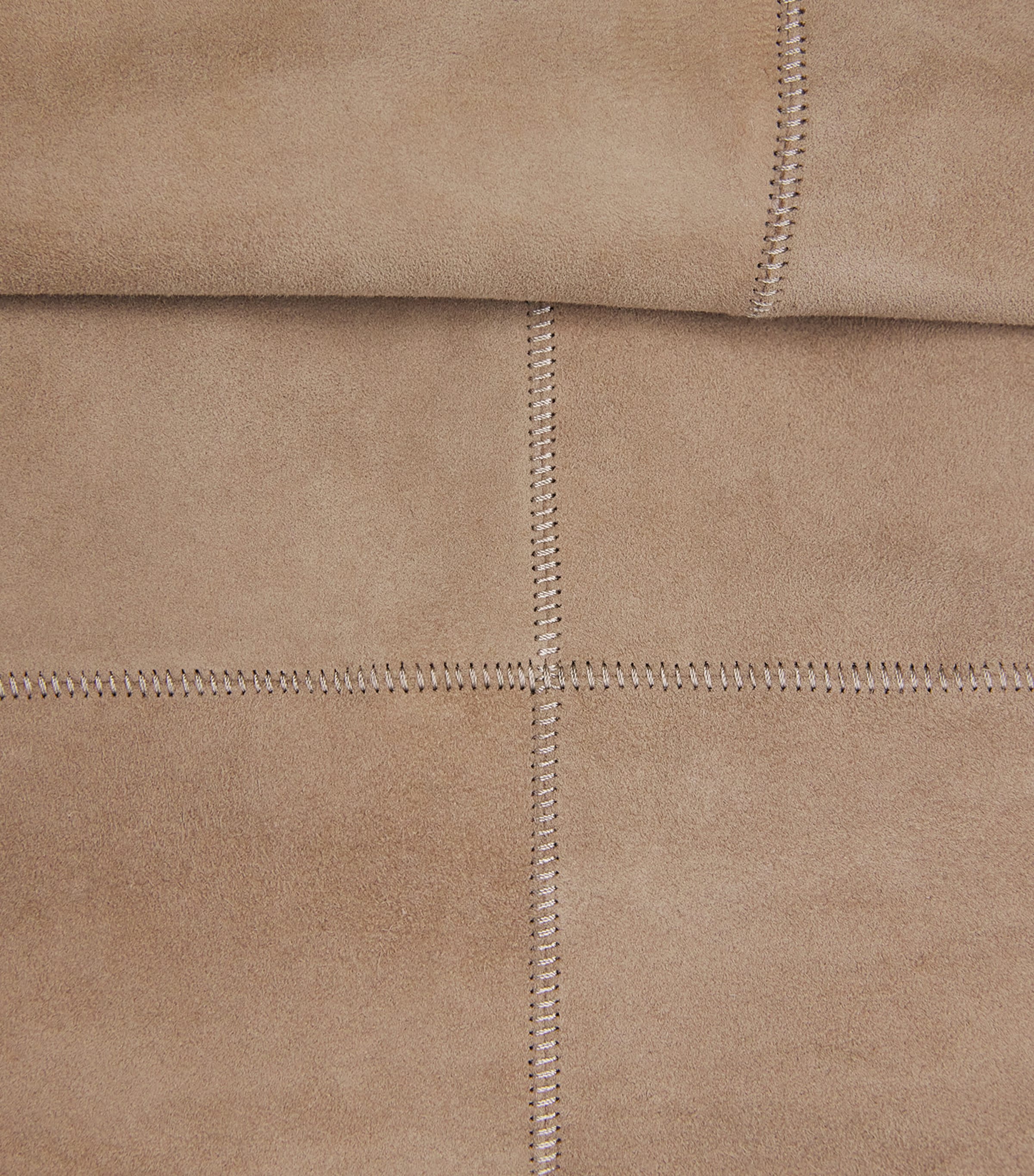 Suede Padded Bomber Jacket 025 GREY Image 5