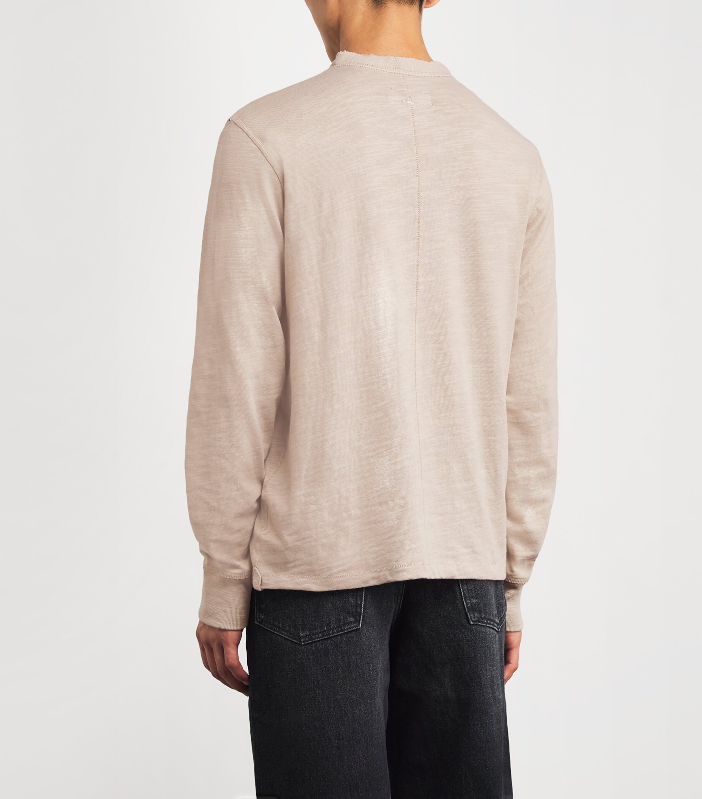 Rag & Bone Mens Cotton Classic Henley T-Shirt Dust Image 4