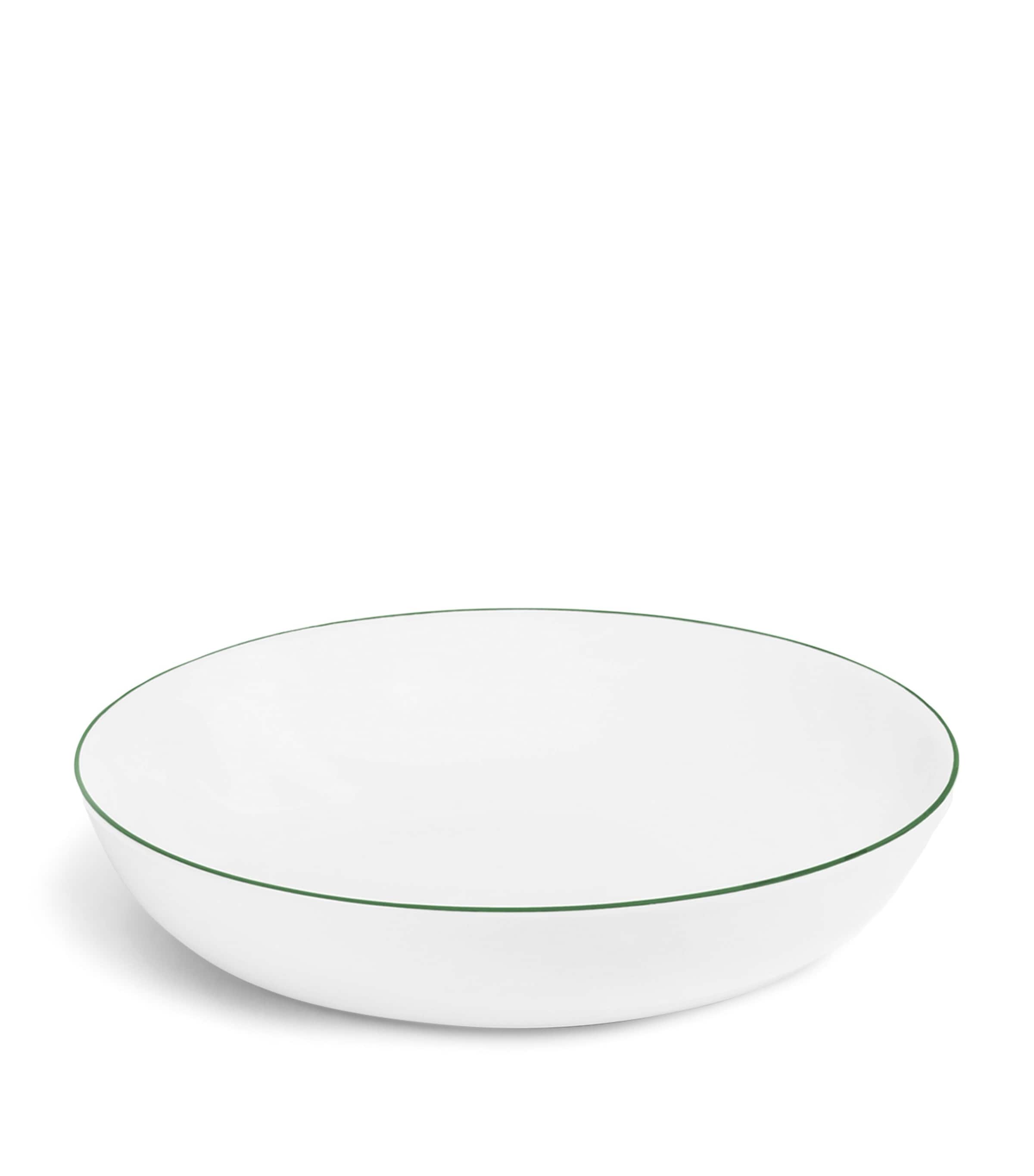 Richard Brendon Medium Bone China Line Coupe Bowl In Green