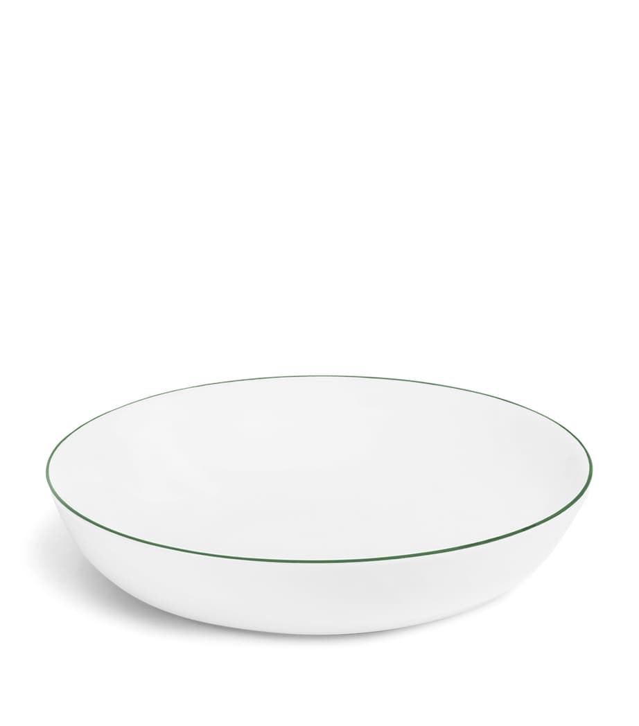 Large Bone China Line Coupe Bowl (24cm) FOREST GREEN Image 1