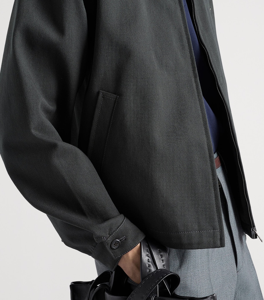 Prada Denim Blouson Jacket Green Image 3