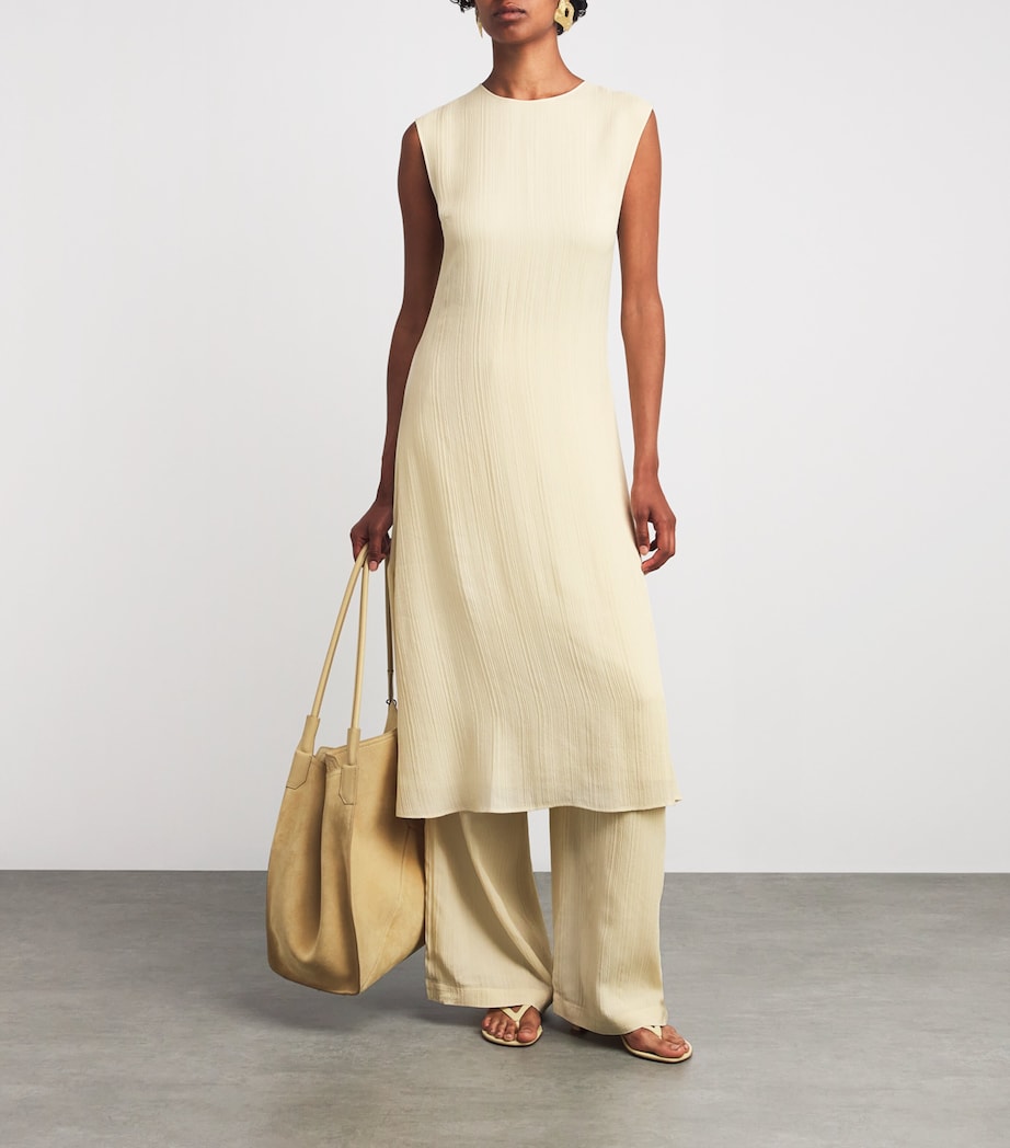 Silk-Blend Jacquard Garnier Maxi Dress SEASHELL Image 2