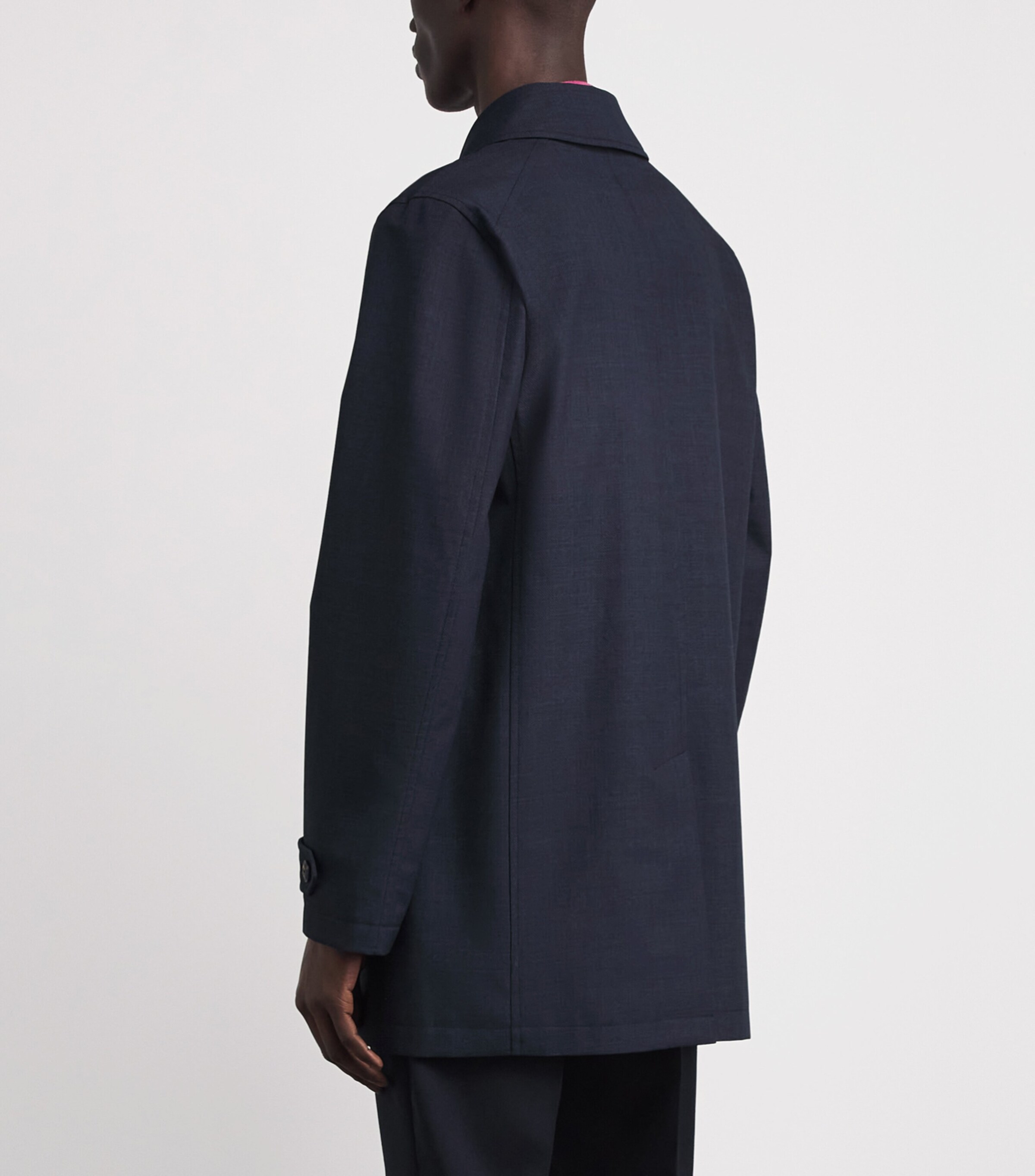 Pal Zileri Mens Water-Repellent Car Coat Blue Navy Image 5