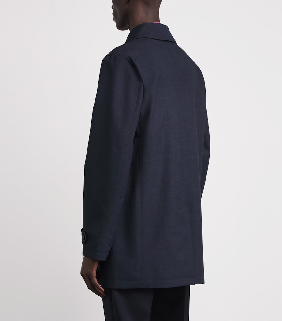 Pal Zileri Mens Water-Repellent Car Coat Blue Navy Image 5