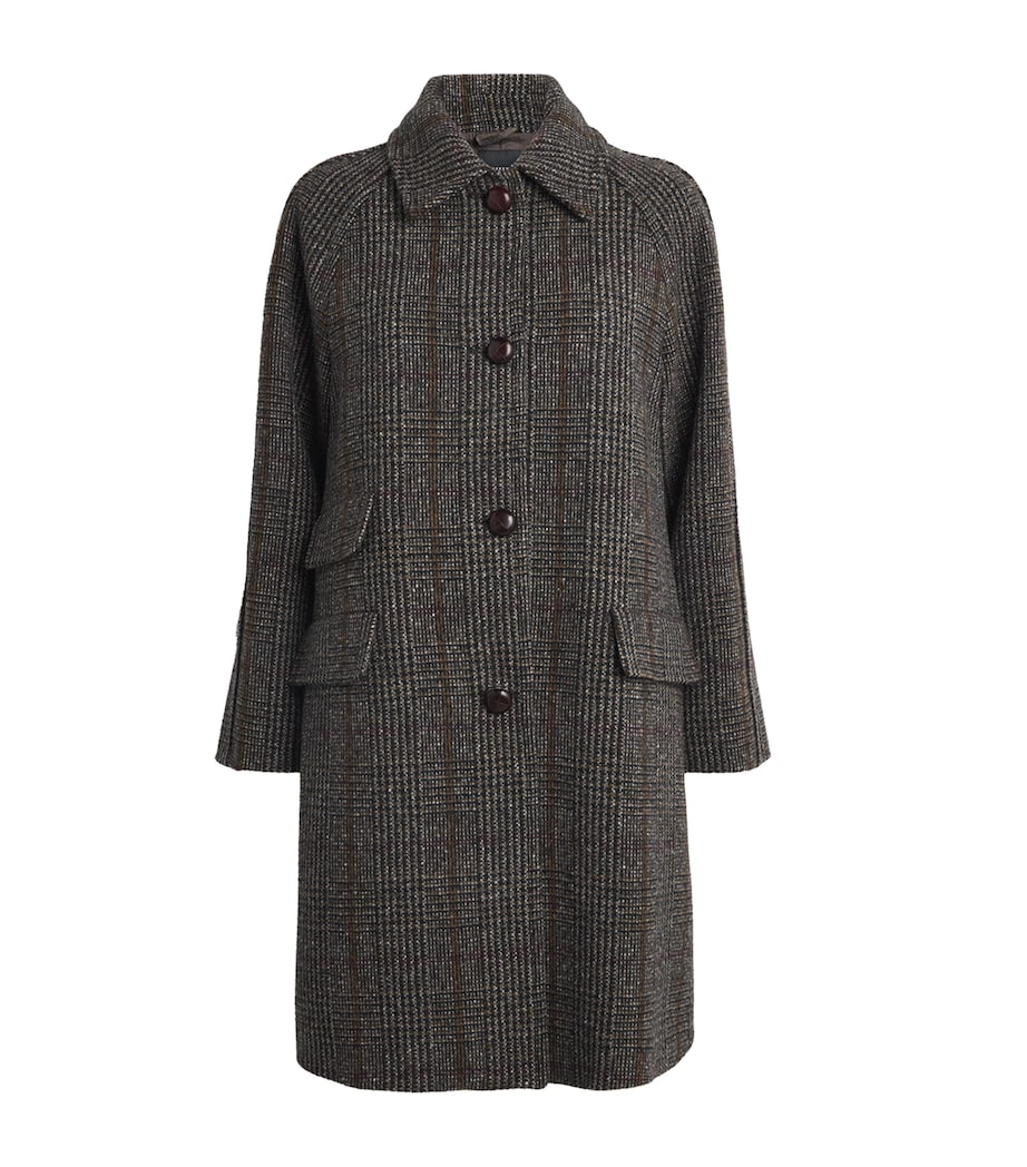 Prince of Wales Check Coat CHOCOLATE Image 1