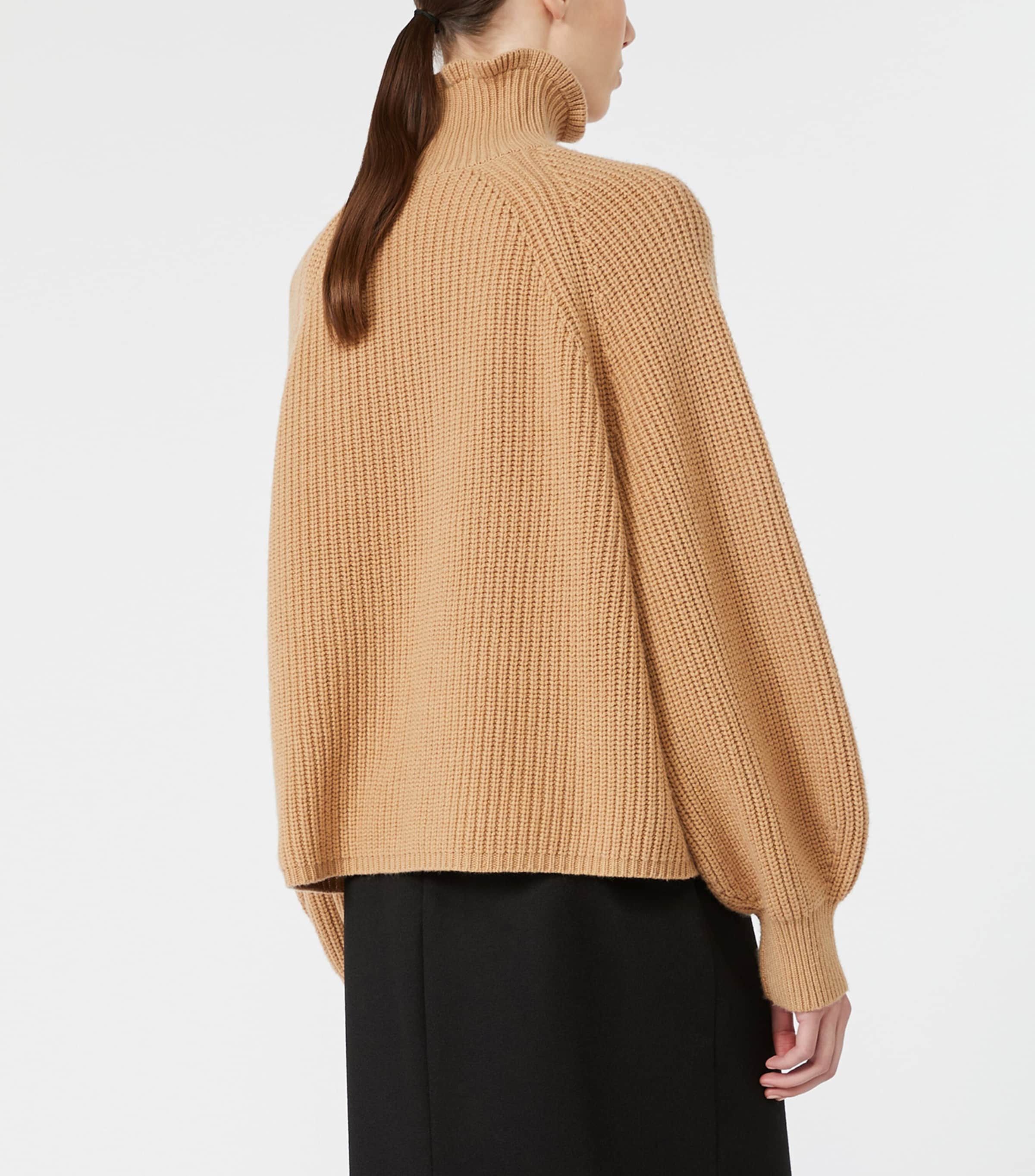 Max Mara Womens Wool-Cashmere Sweater Camel Image 4