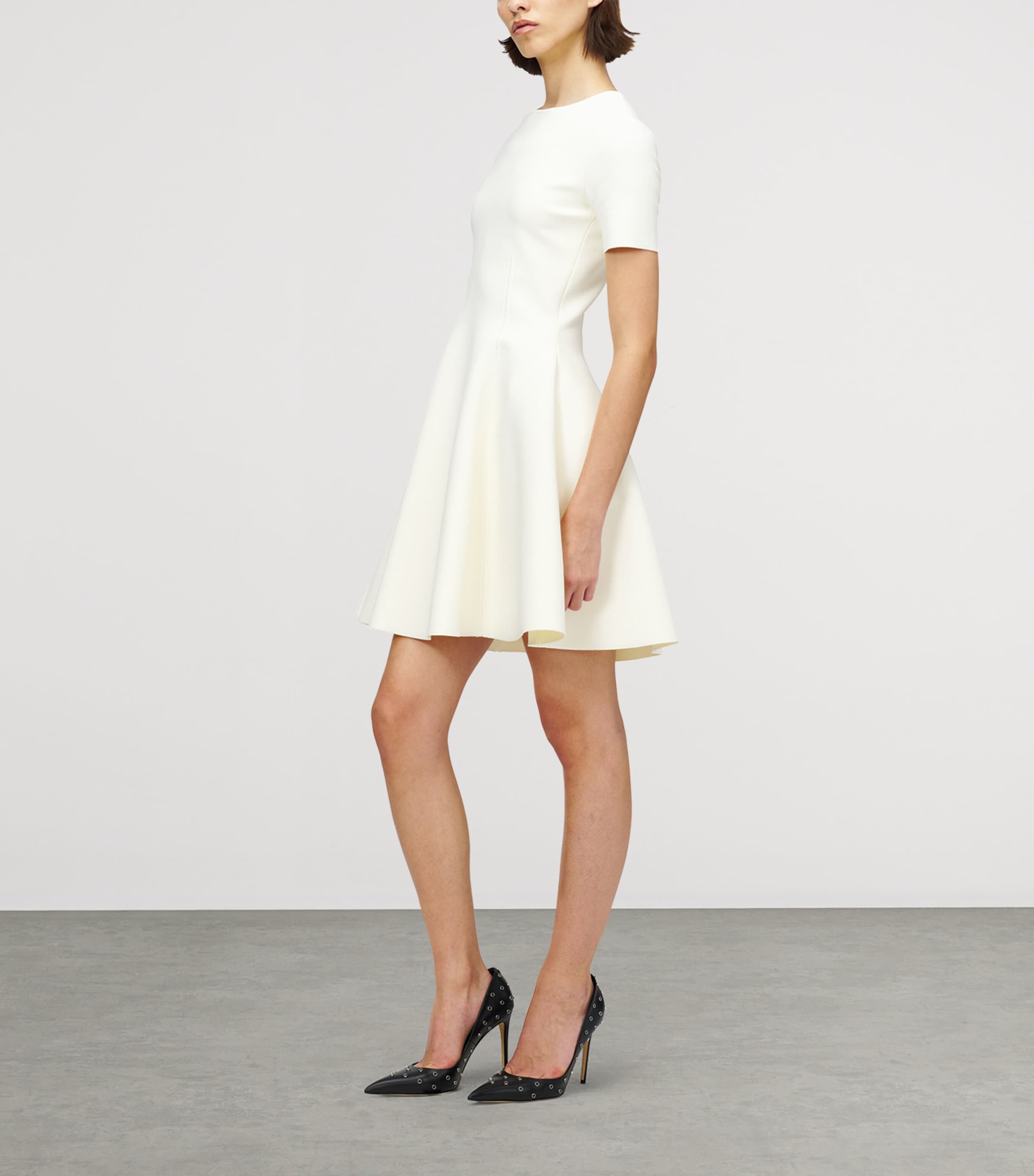 McQueen Womens Short-Sleeve Mini Dress Image 3